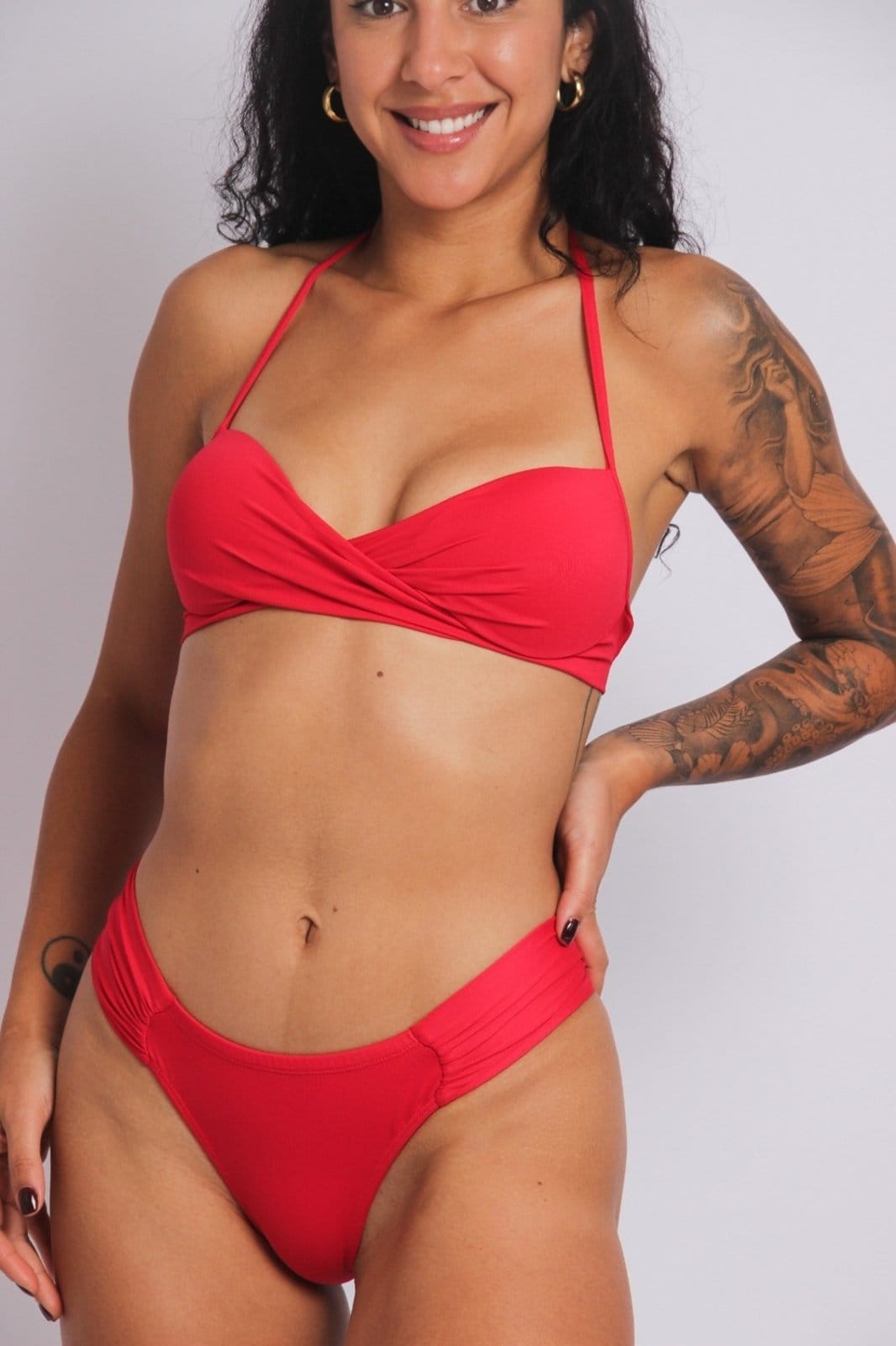 Vista principal 2204 - Top Biquíni Meia Taça Torcido Duna Casual DunaCasual azul marinho