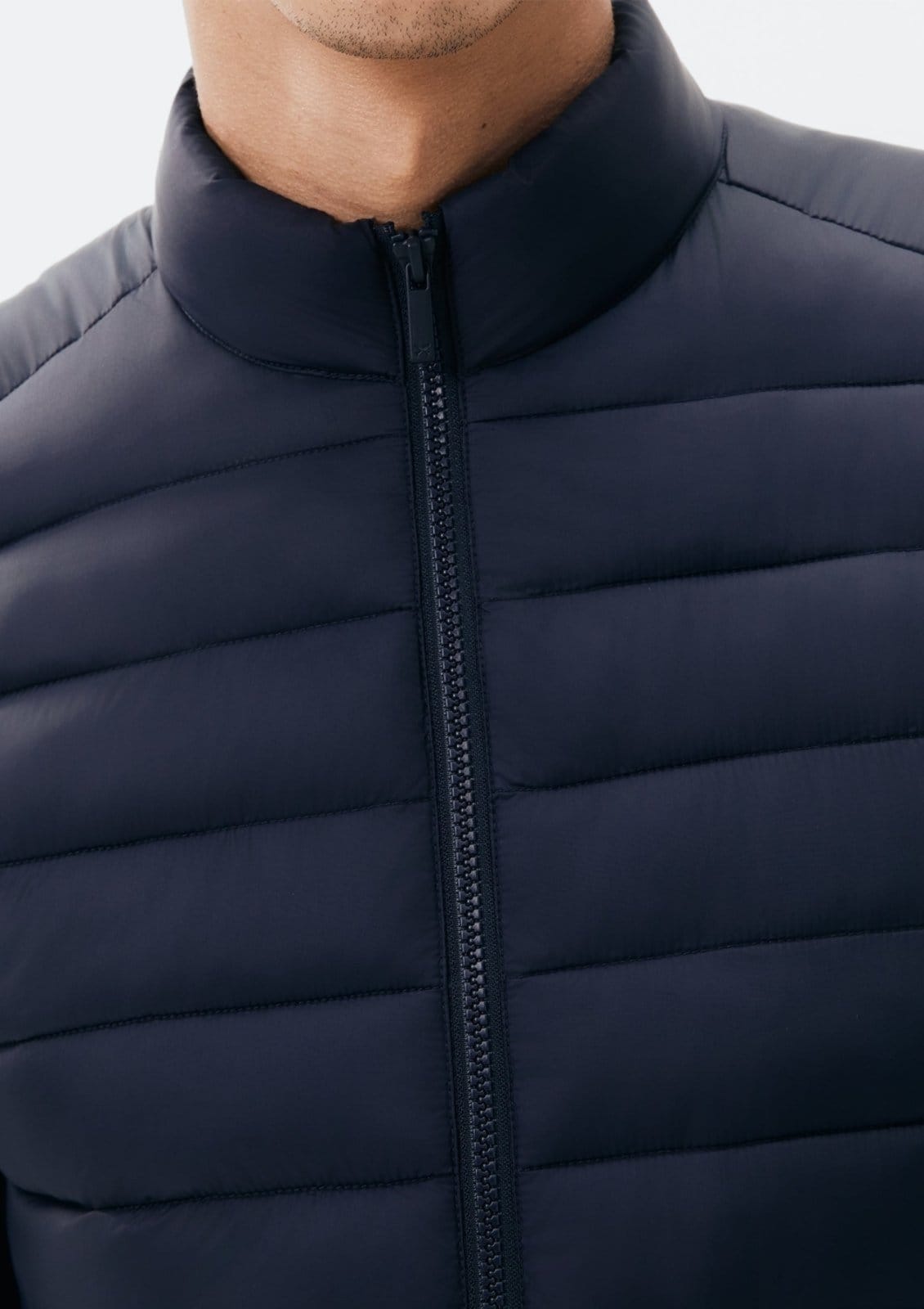 Vista 2 Jaqueta Básica Masculina Puffer Matelassê Hering azul marinho