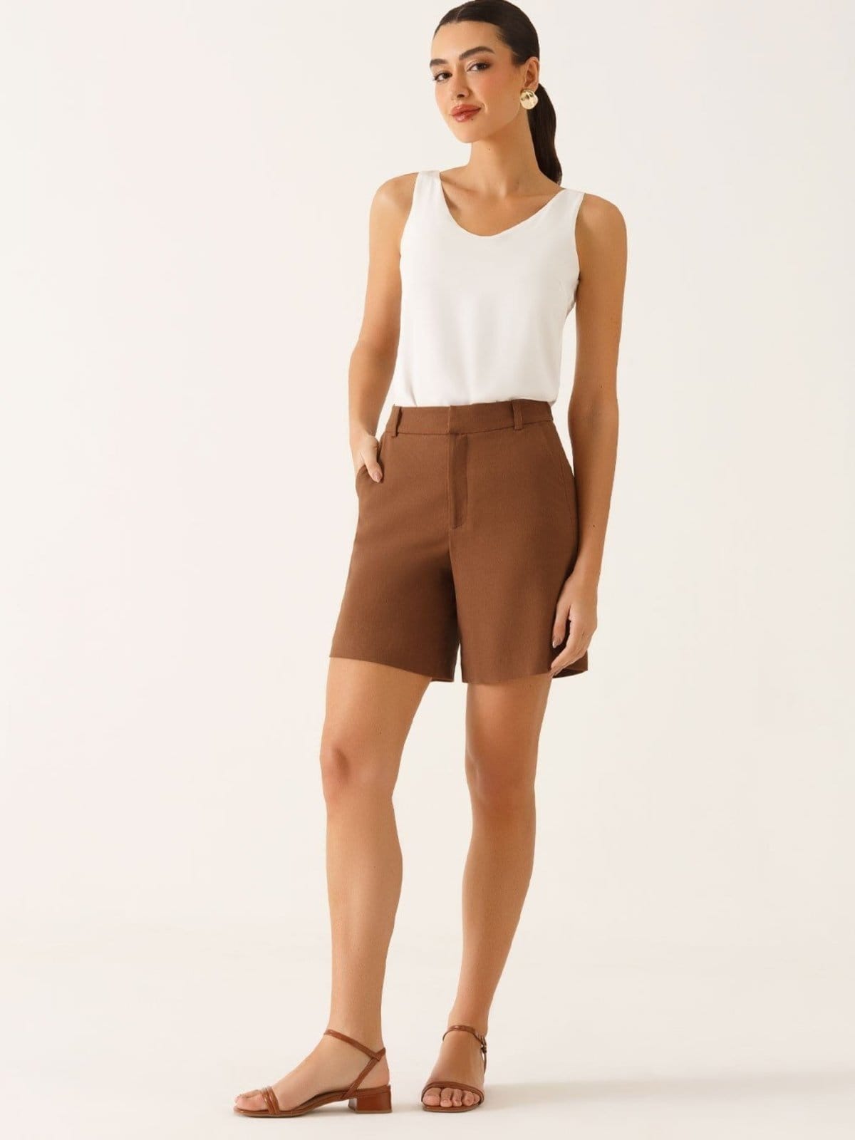 Bermuda Alfaiataria em Linho Taisa