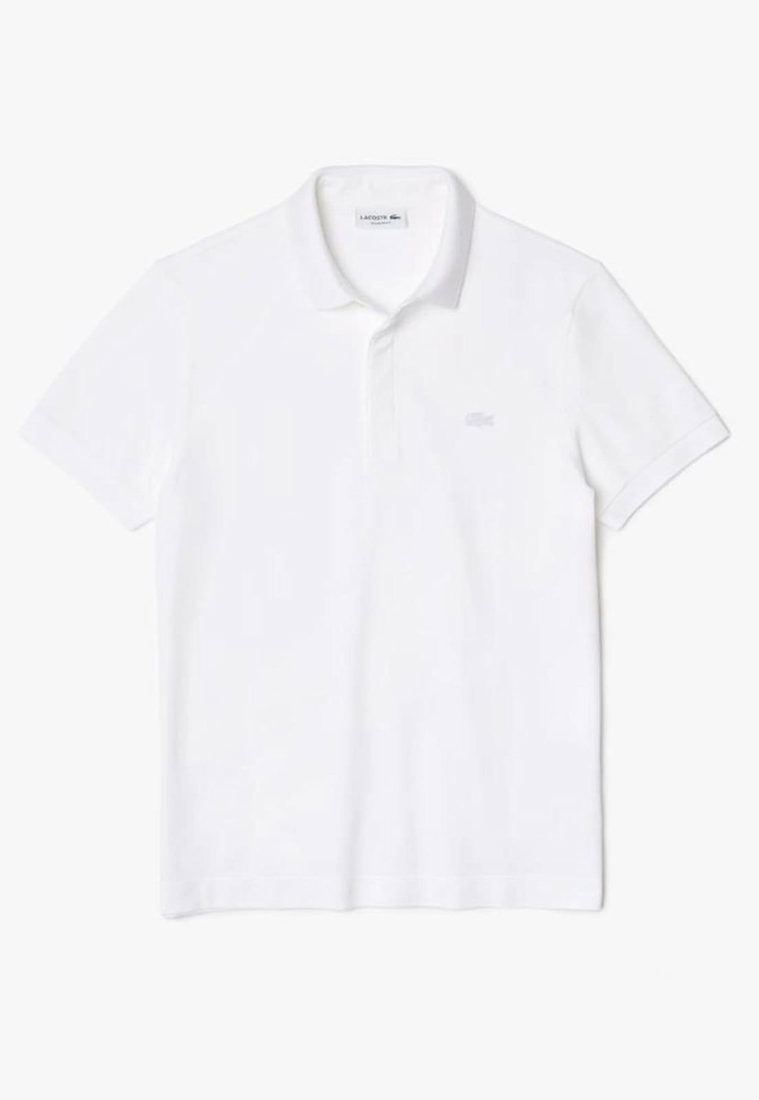 Vista 2 Camisa Polo Lacoste Paris Regular Fit Masculina em piquet de Algodão Stretch Lacoste bege