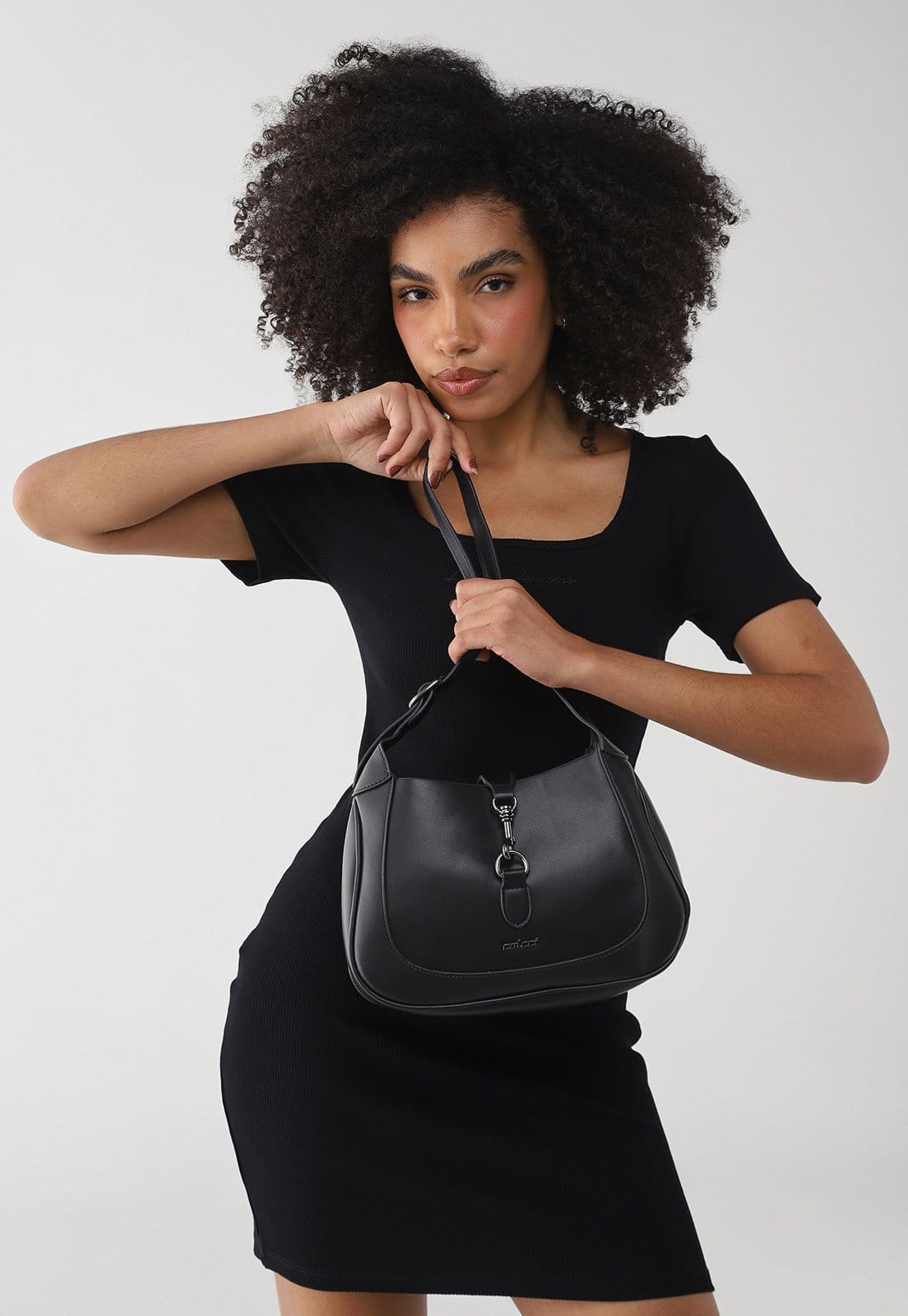 Vista principal Bolsa Feminina Colcci Média Preta Colcci preto