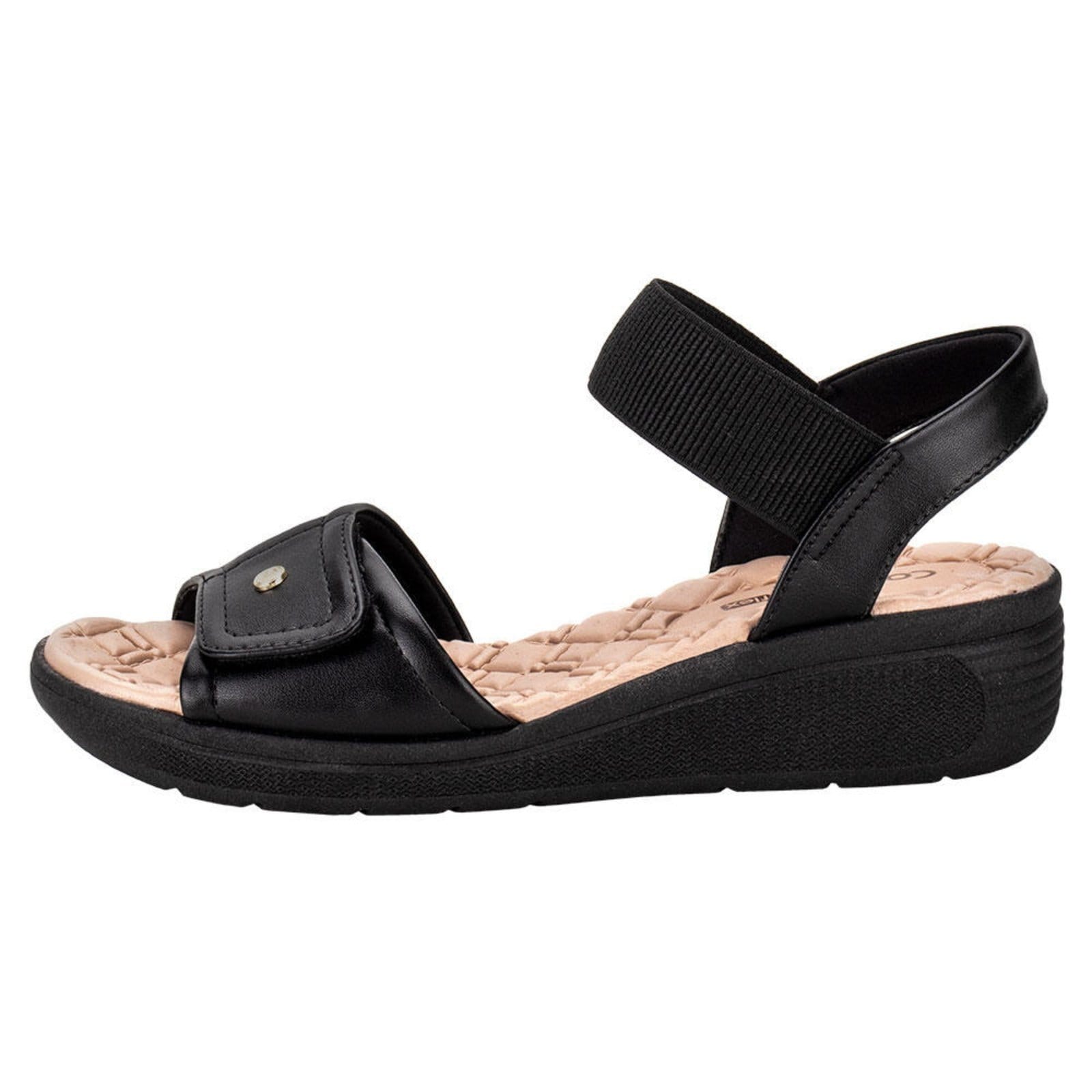 Vista 2 Sandália Feminina Anabela Comfortflex 2486403 A1456403 Comfortflex preto