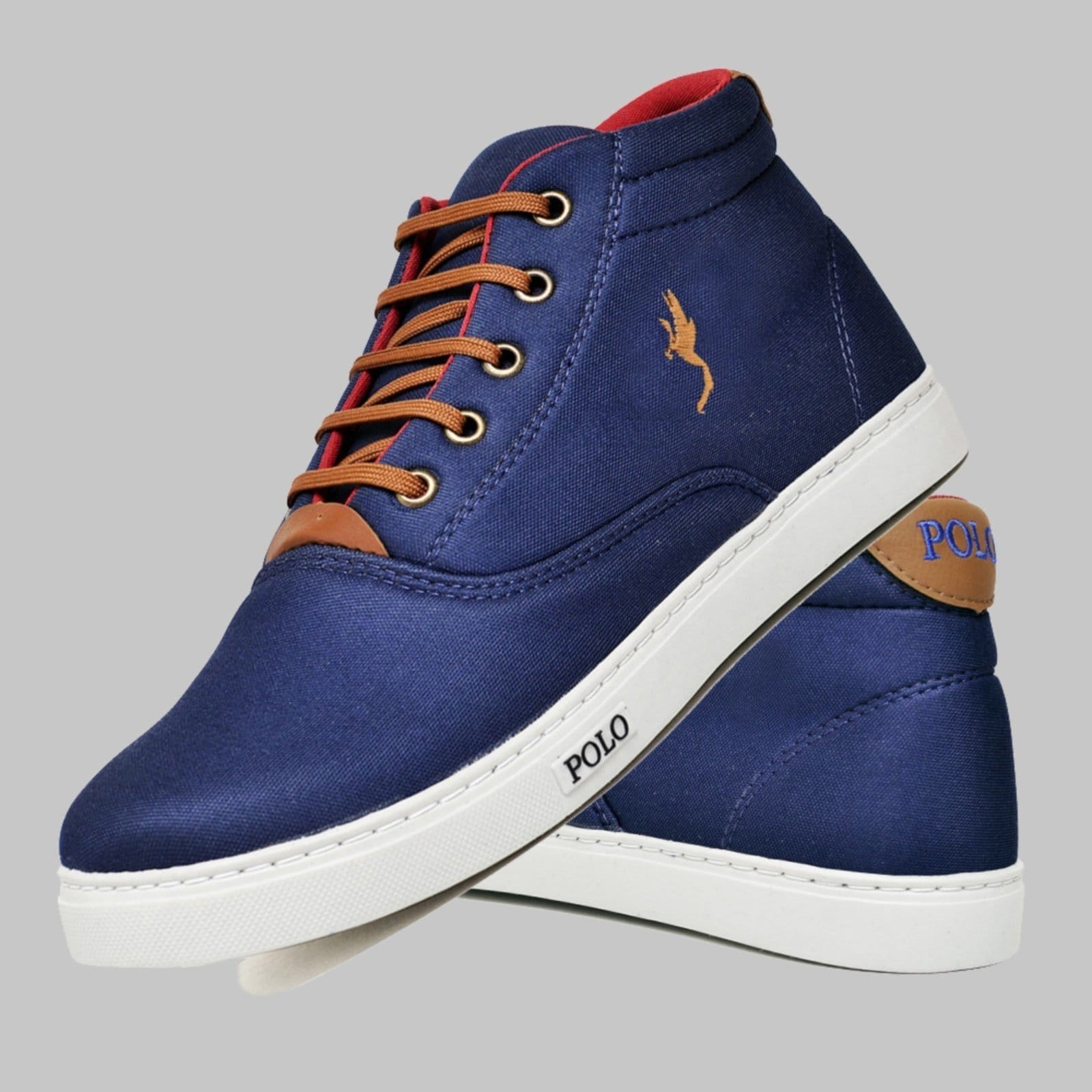 Sapatênis Casual Masculino Cano Alto Polo Blu Azul