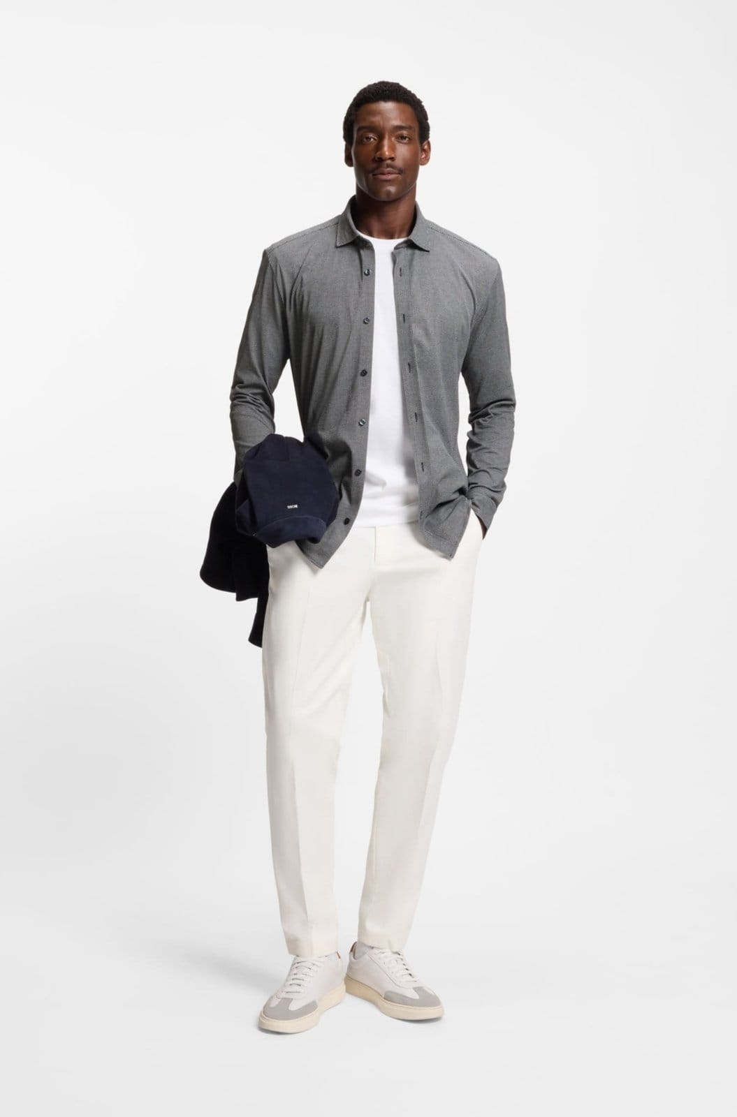 Camisa De Ajuste Slim Em Mistura De Algodão - 2