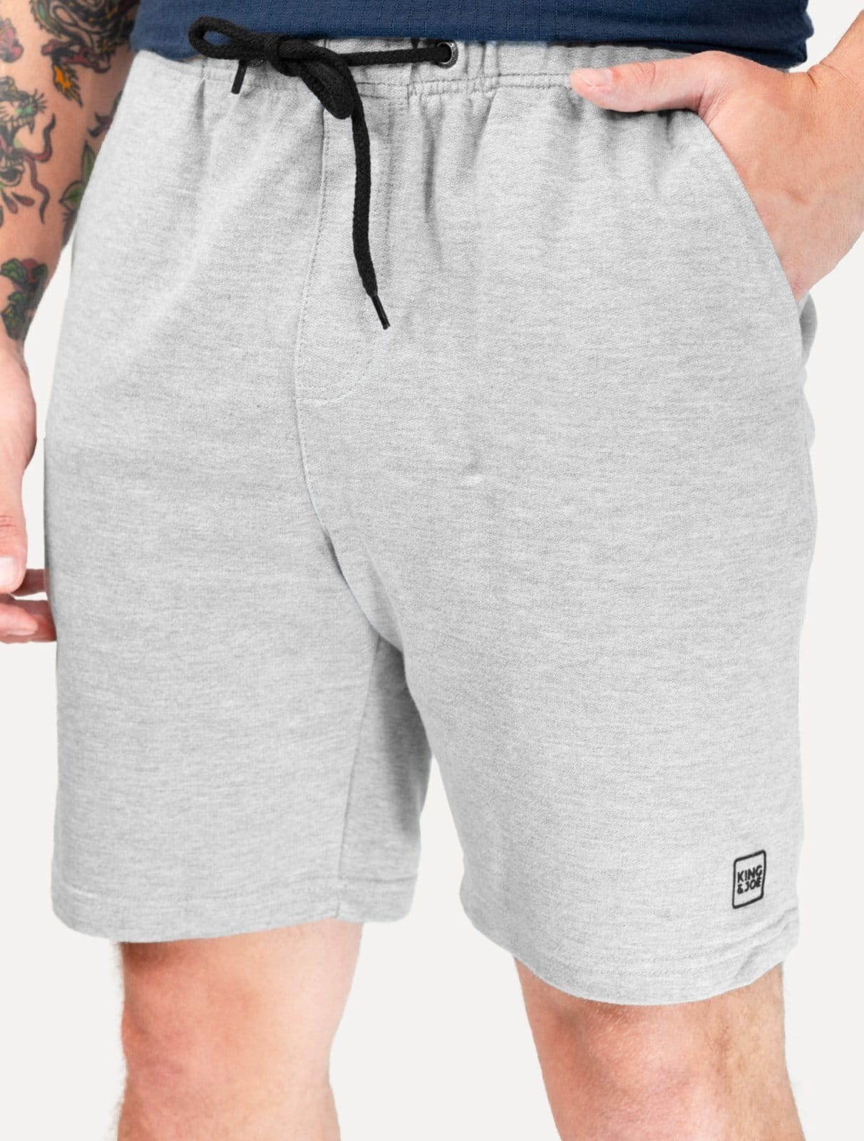 Bermuda King & Joe Masculina Moletom Comfort Logo Rubber Mescla