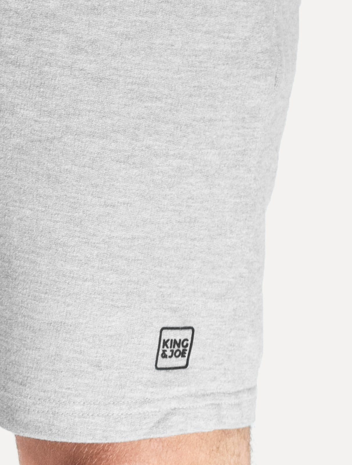 Vista 2 Bermuda King & Joe Masculina Moletom Comfort Logo Rubber Mescla King & Joe cinza