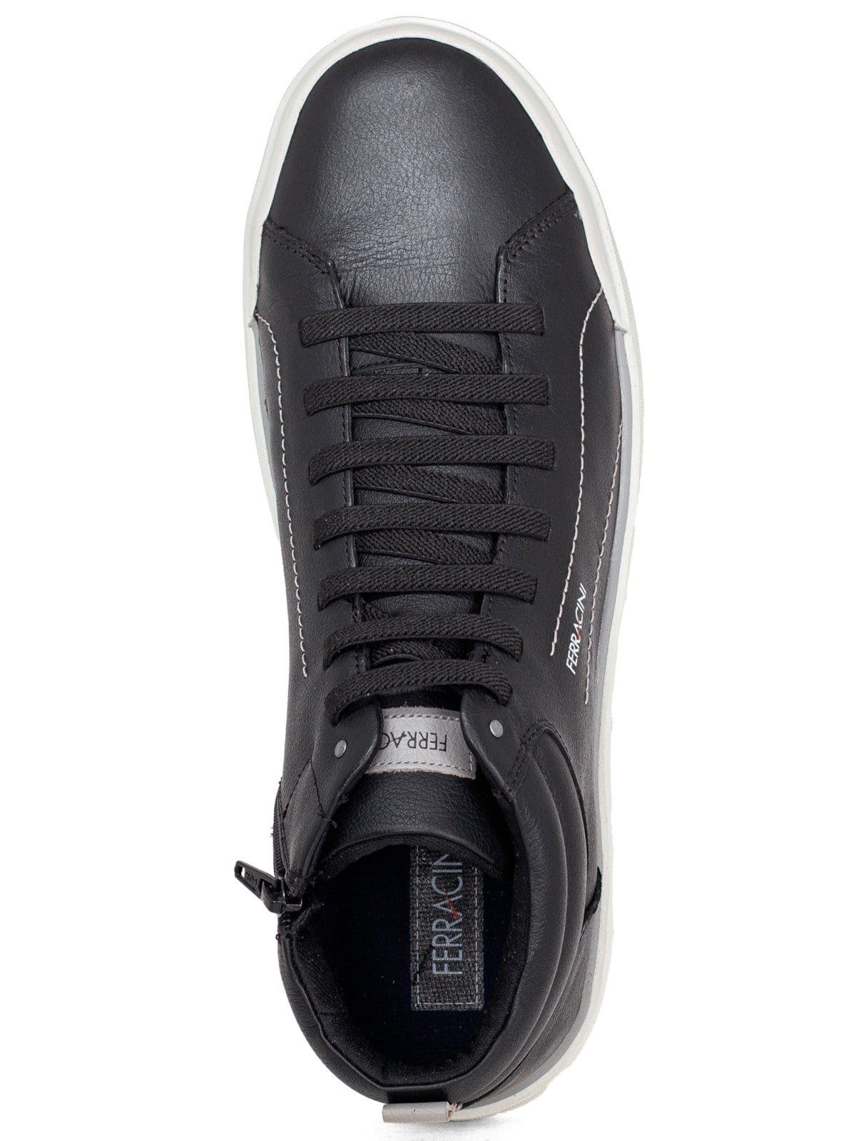 Vista 2 Tênis Masculino Ferracini 24h Couro Cadarço Elástico Confortável FERRACINI preto