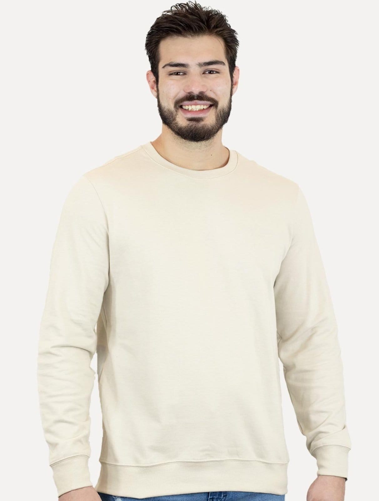 Moletom Calvin Klein Masculino Logo New York Off-White