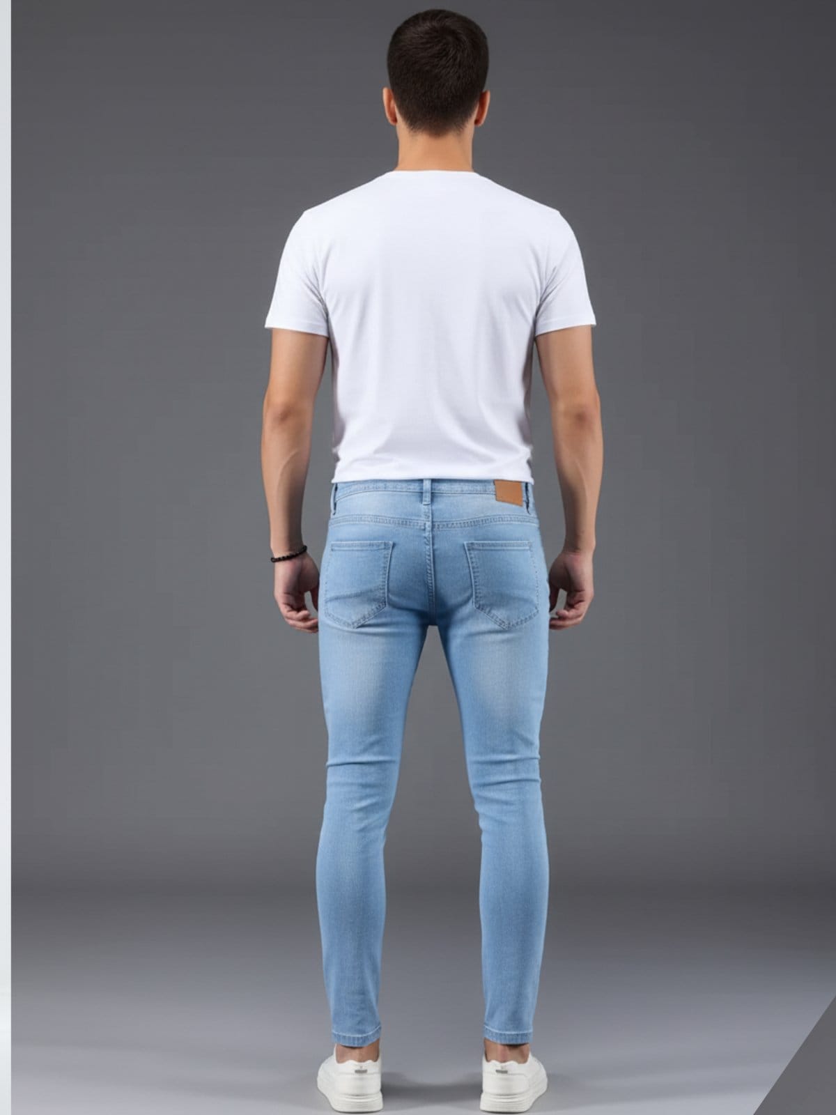 Vista 2 Calça Masculina Tempo Hábil Delavê Básica e Confortável 5 Estilo azul/jeans