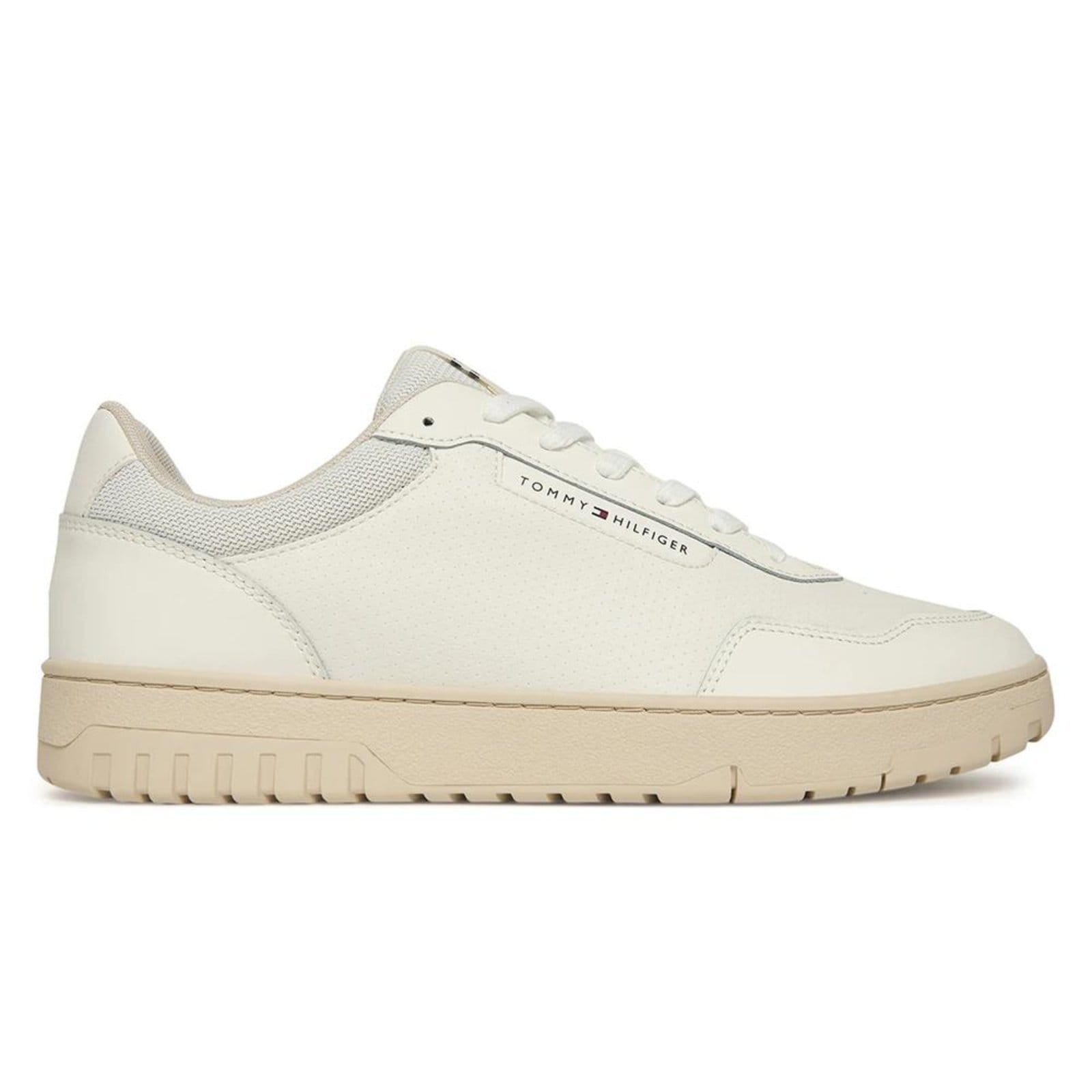 Vista principal Tênis Tommy Hilfiger TH Basket Core LTH Masculino Ecru Tommy Hilfiger branco
