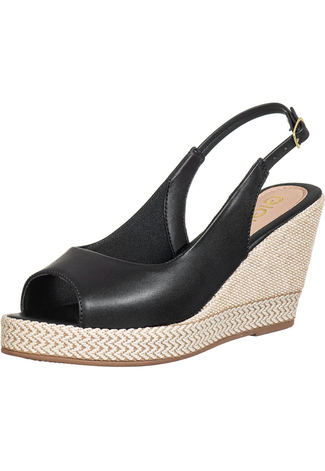 Sandália Feminina Espadrille Anabela GiGiL PeepToe Salto