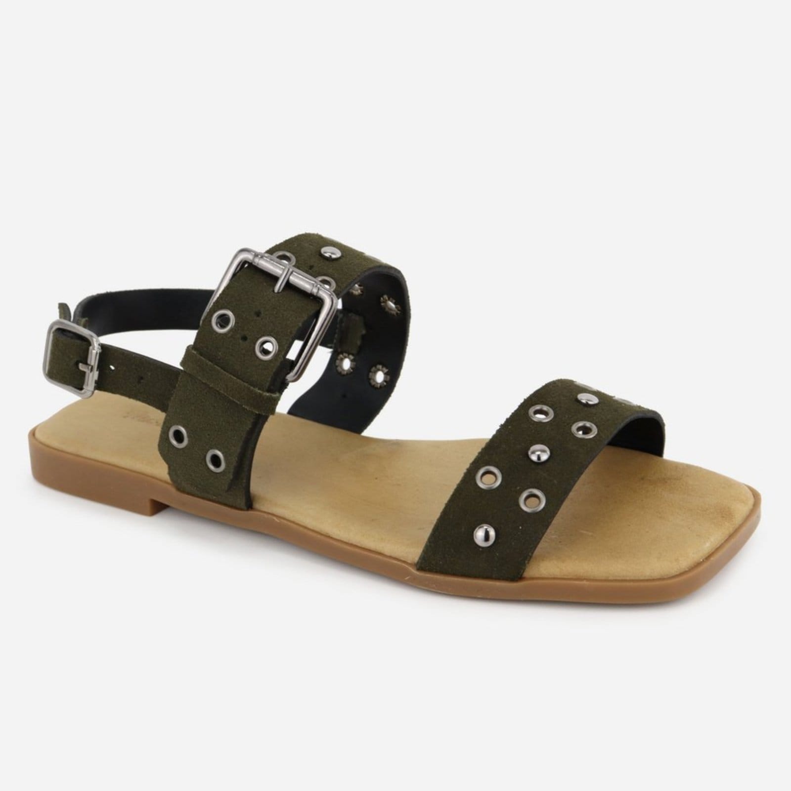 Sandália Rasteira Feminina Couro Maria Paula Dia a Dia