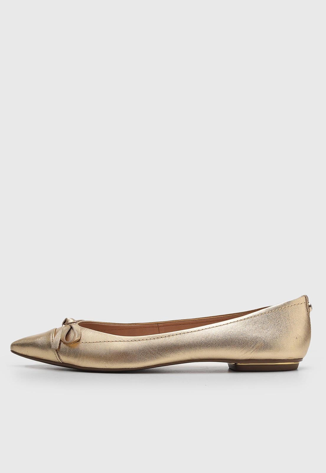 Sapatilha Jorge Bischoff de Couro Metalizada Dourada