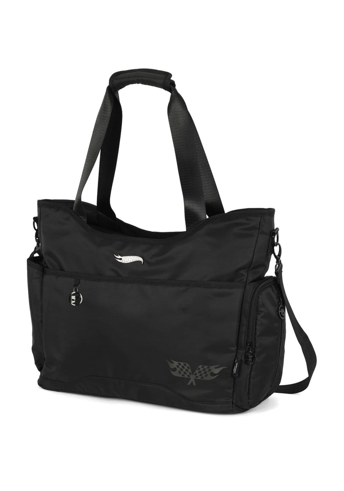 Vista 2 Infantil - Bolsa Maternidade Baby Bag Transversal Náilon Hotwheels Luxcel preto
