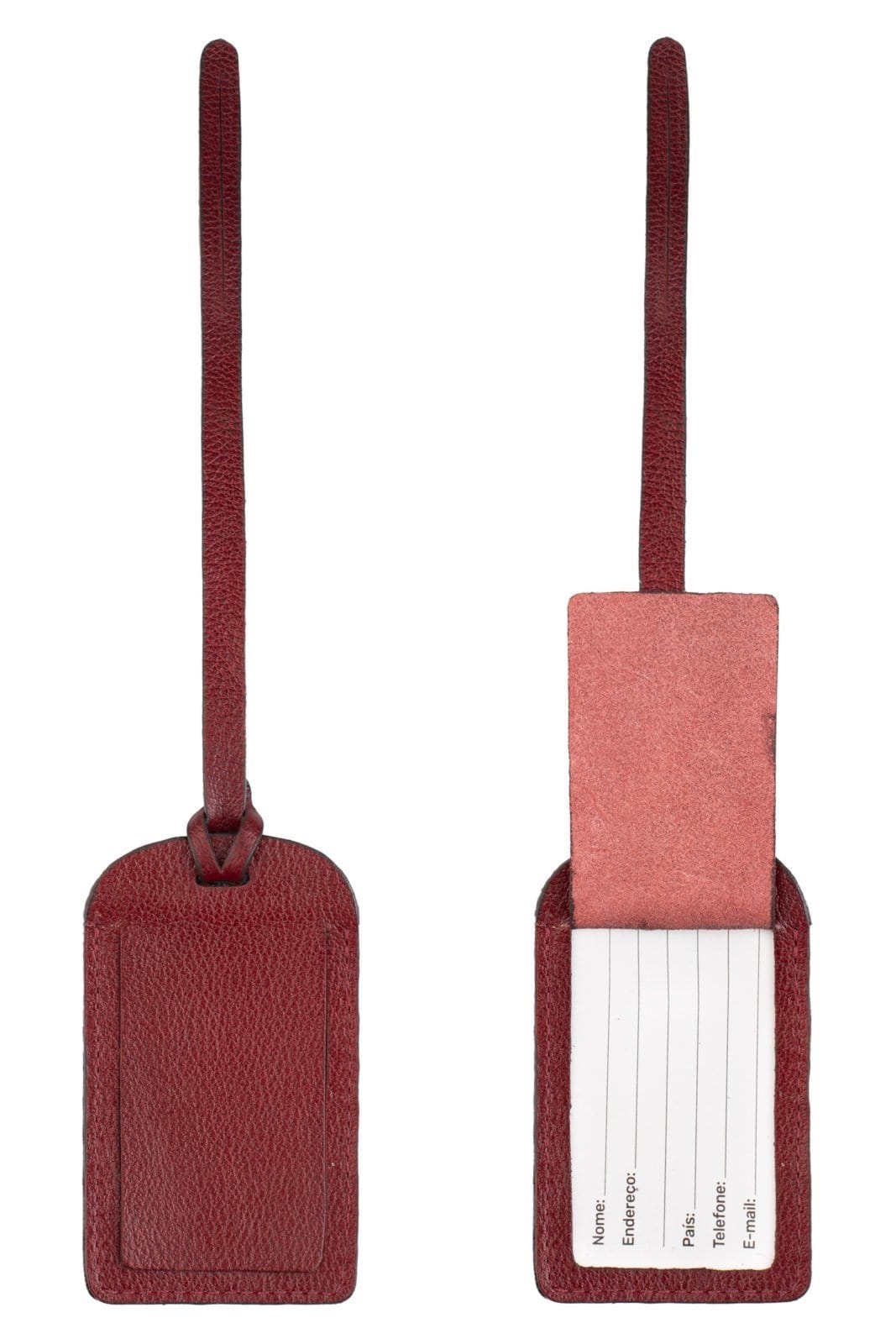 Tag Andrea Vinci De Viagem Em Couro Liso - Vermelha