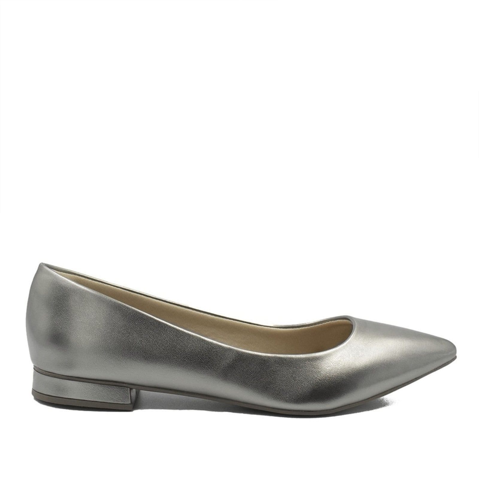 Sapatilha Zatta Básica Lisa Núbia Prata Velho