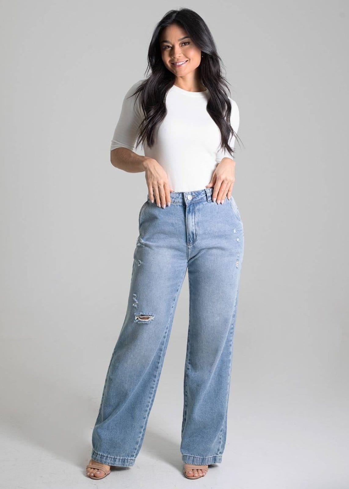 Calça Jeans Sawary Wide Leg - 280175