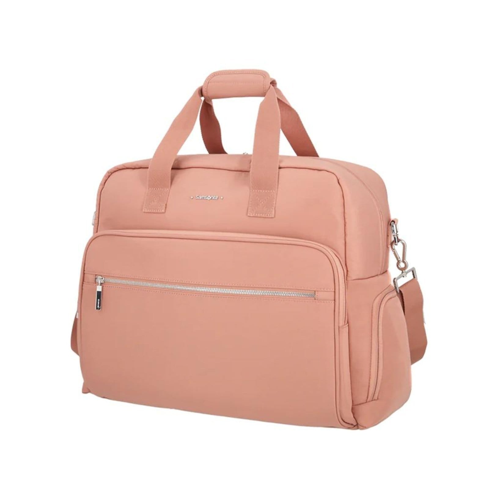Vista 2 Mala De Mão Samsonite Soft Motion Biz 38 Litros Rosa Samsonite incolor rosa