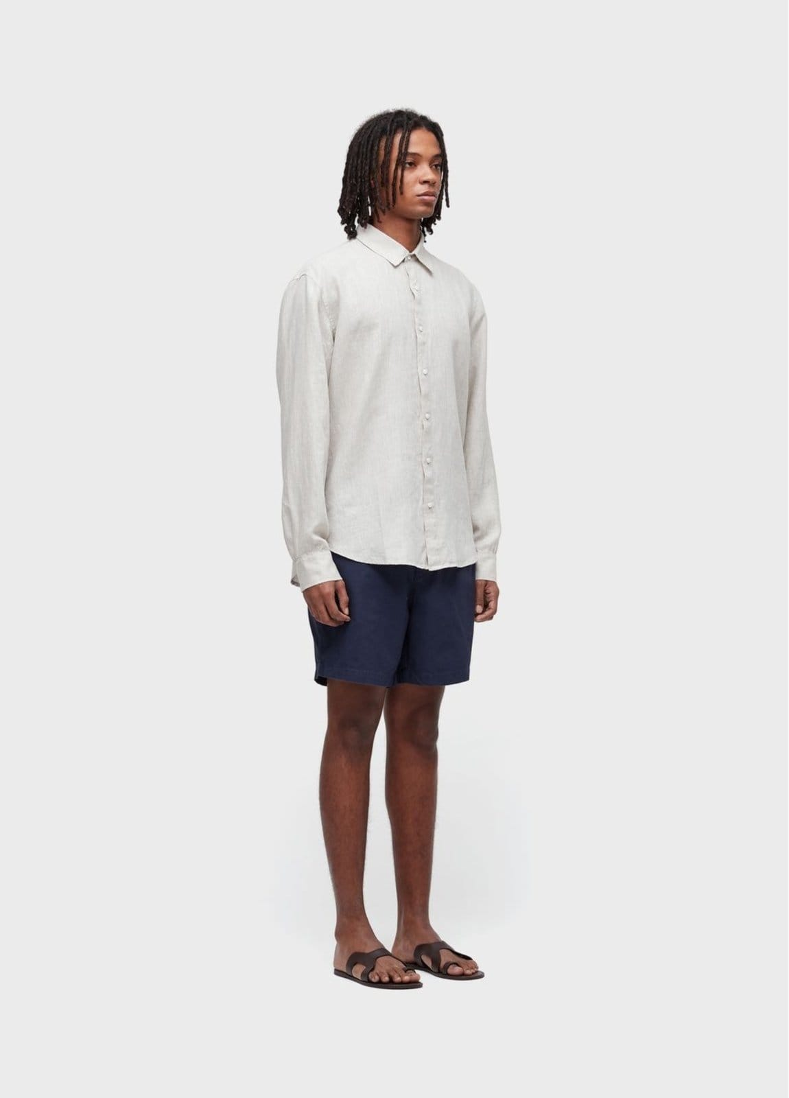 Vista 2 Camisa classic linen ml Osklen off-white