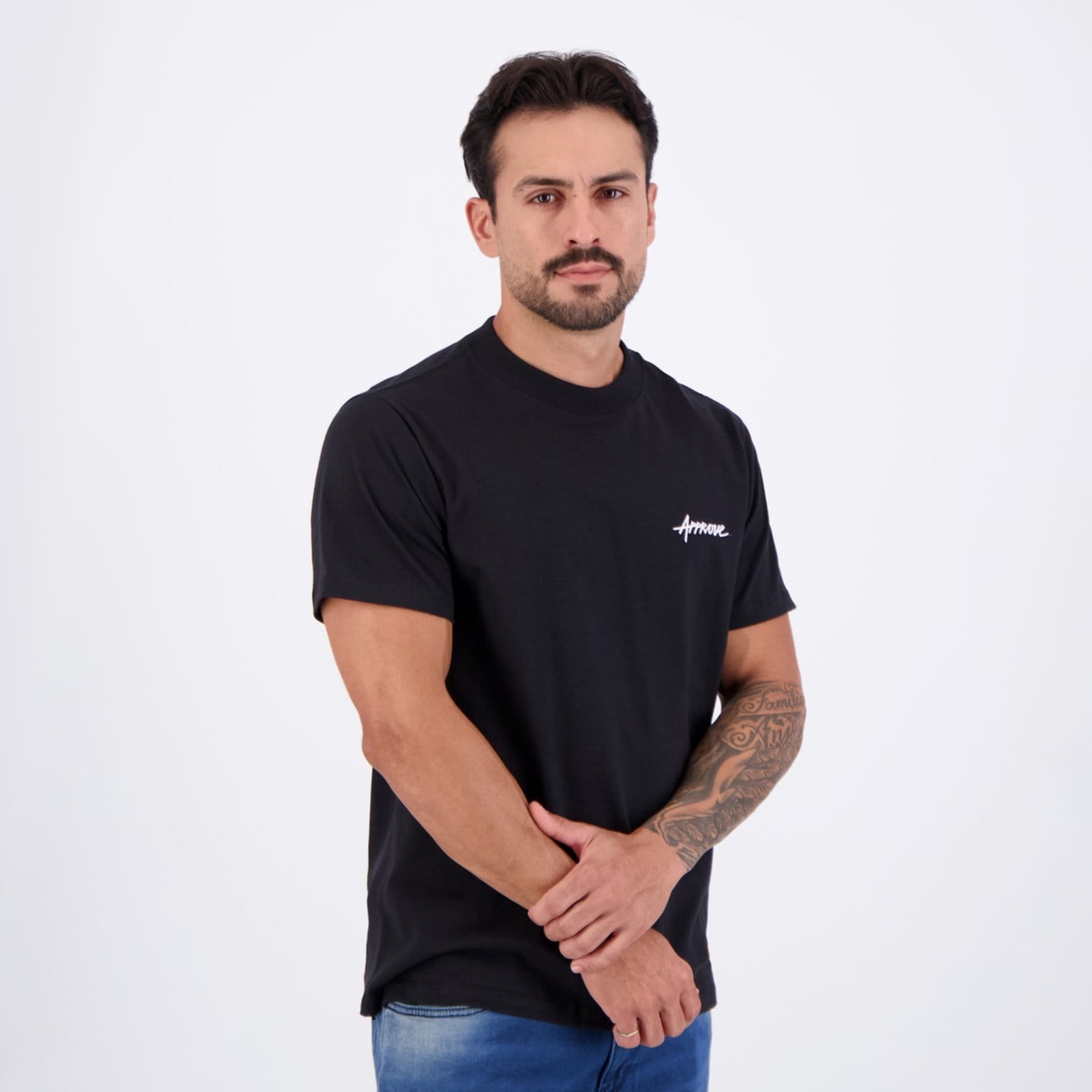 Vista 2 Camiseta Approve Core Basic Preta Approve azul