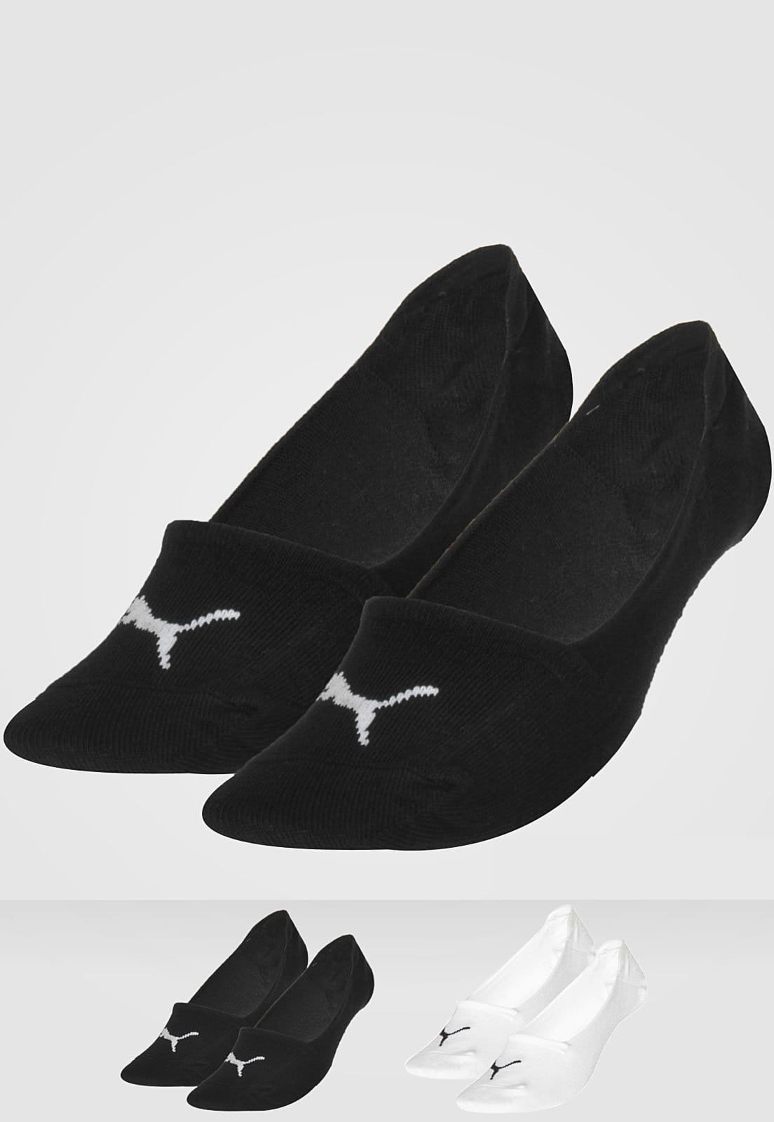 Meia Invisível Masculina Puma Kit 2 Pares Preta