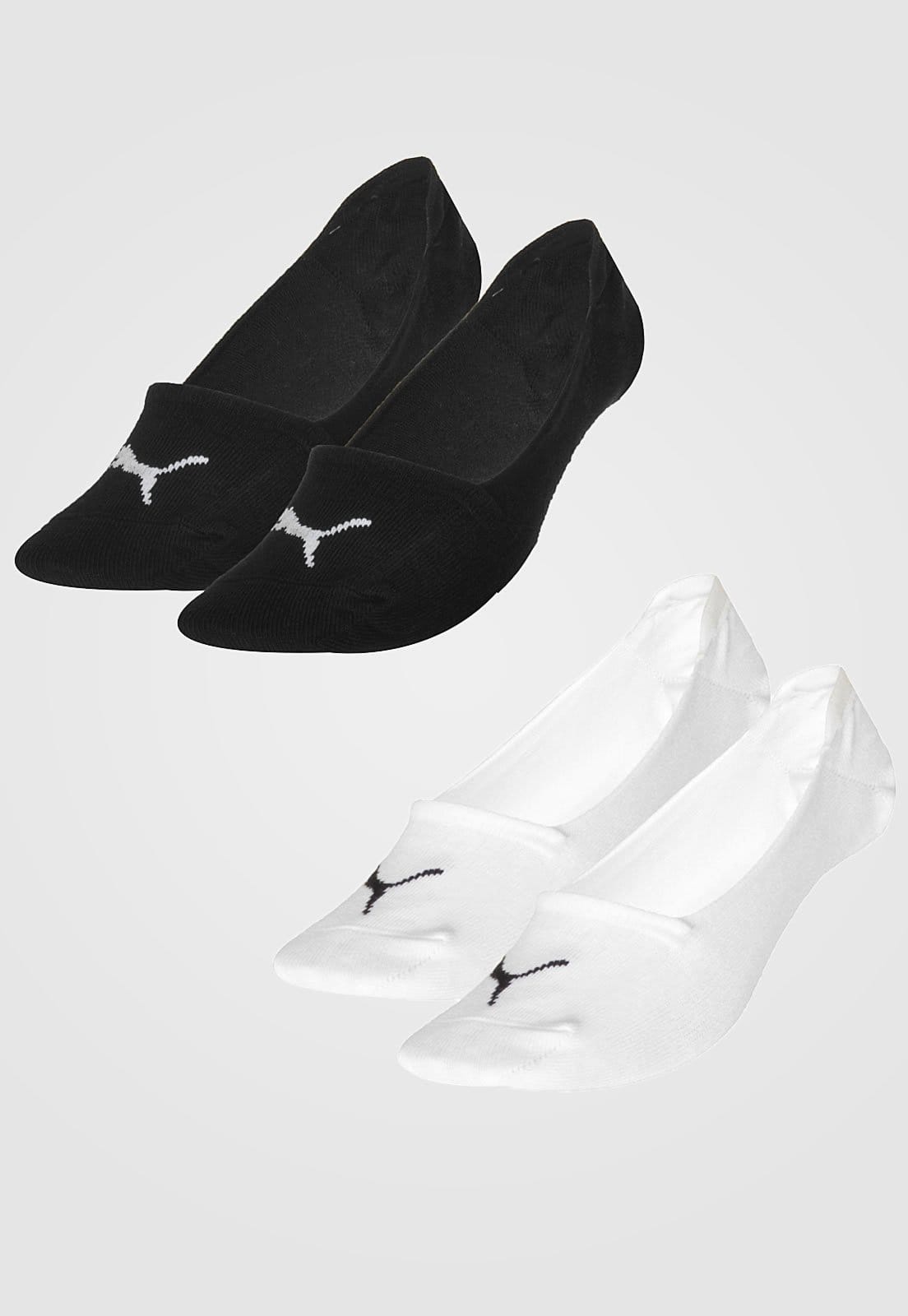 Meia Invisível Masculina Puma Kit 2 Pares Preta - 2