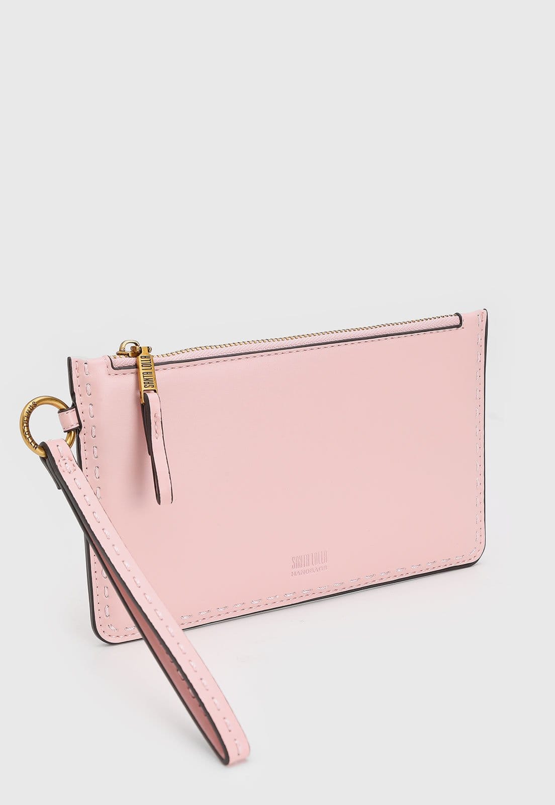 Vista 2 Bolsa Feminina Santa Lolla Alça Mão Claro Santa Lolla rosa