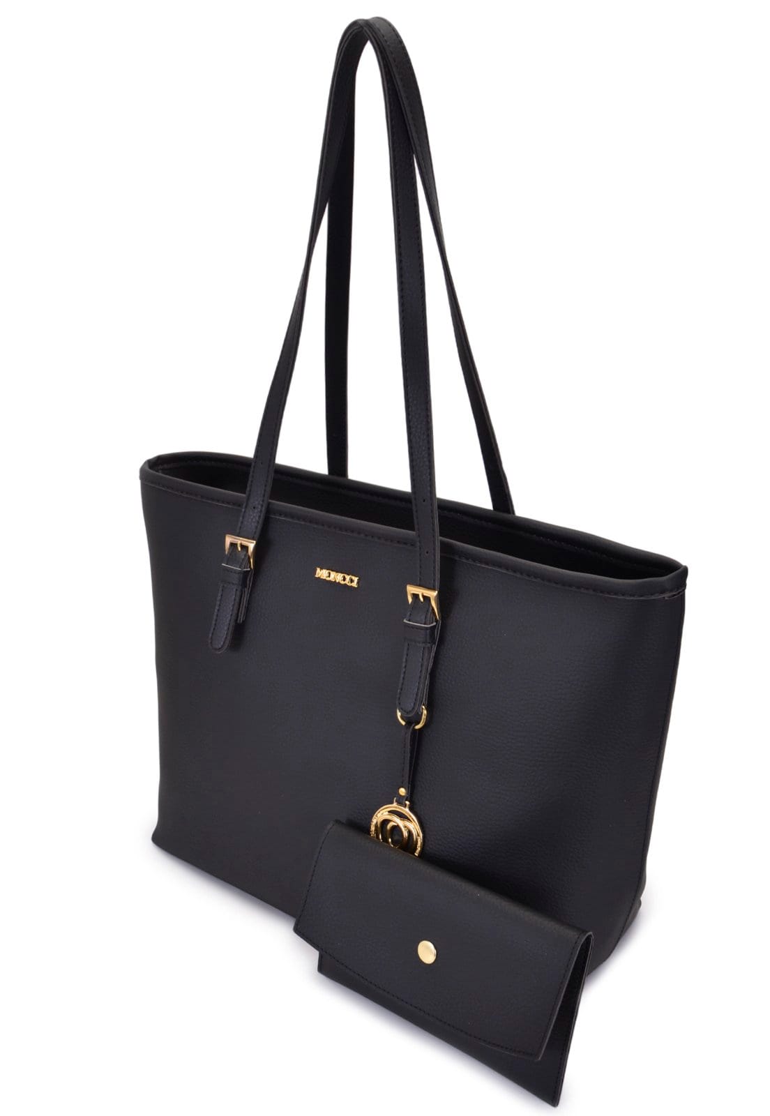Vista 2 Bolsa Sacola Grande Moncci Preta MONCCI preto