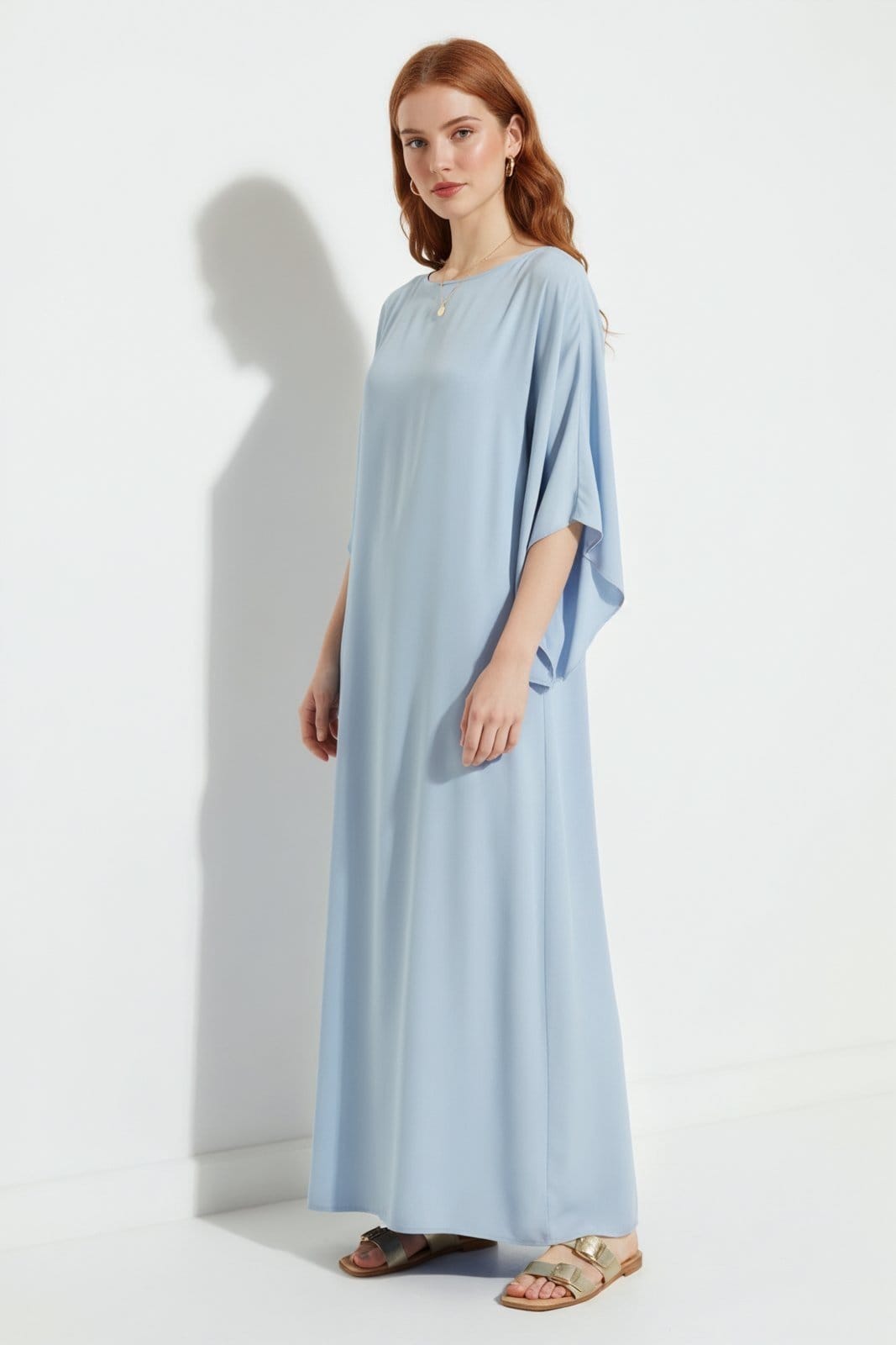 Vestido Longo Mangas Amplas Traymon Ceu - Xgg