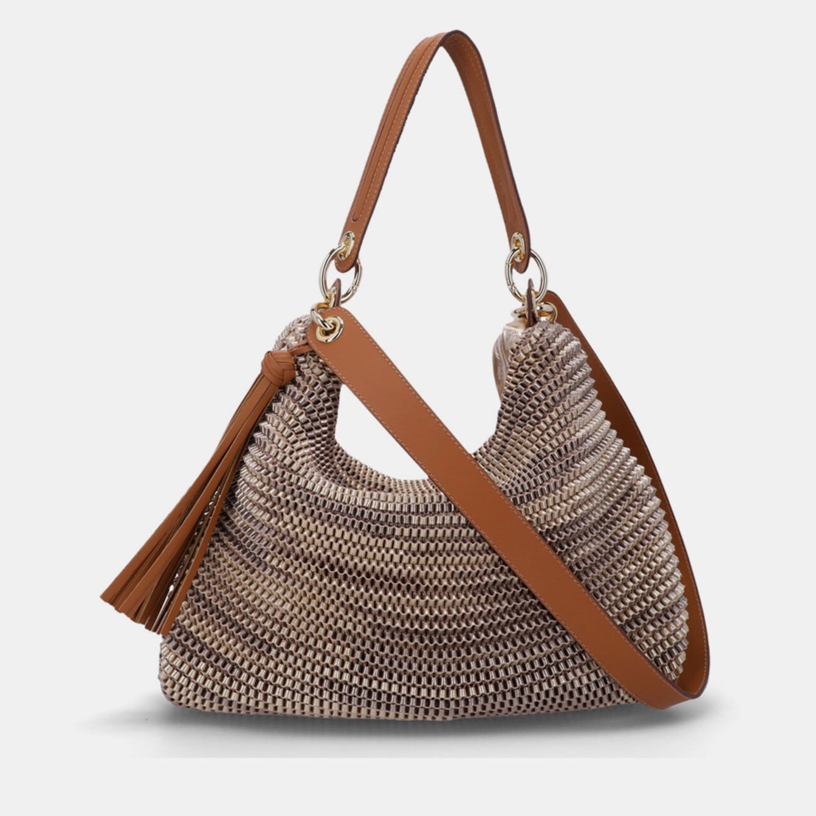 Bolsa Grande Luz Da Lua Couro Madras 10004098 Luz Da Lua