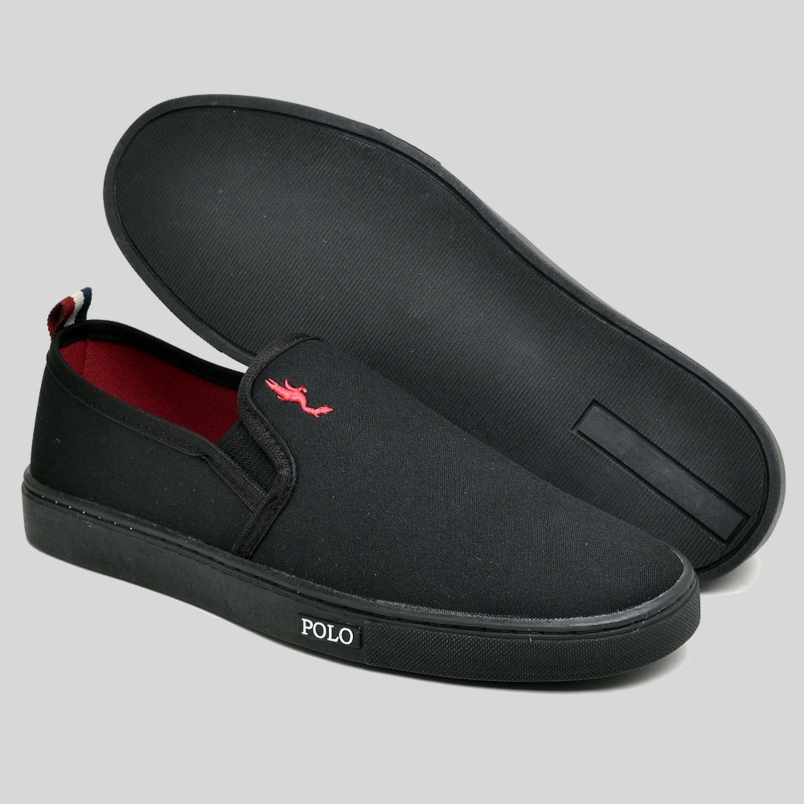 Vista 2 Sapato Iate Masculino Sapatilha Casual Slip Polo Kit Relogio e Carteira Polo Blu preto