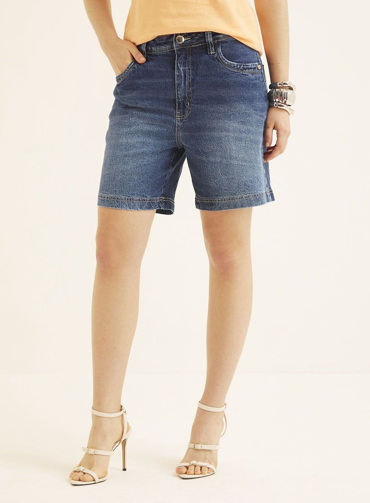 Bermuda Feminino Jeans - Maite Triton Indigo