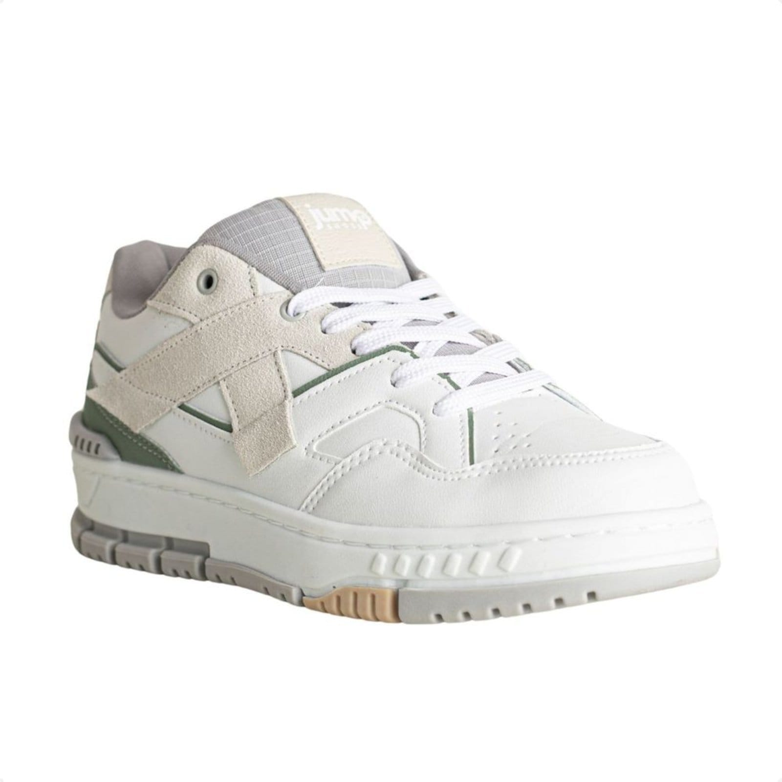 Vista 2 Tênis Jump Street Branco E Verde Jump branco verde