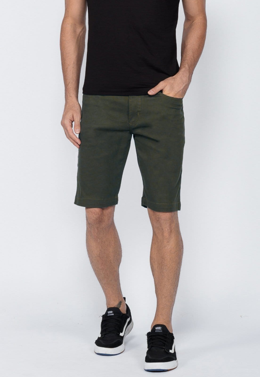 Bermuda Sarja Macaw Reta Passeio Mango 7828