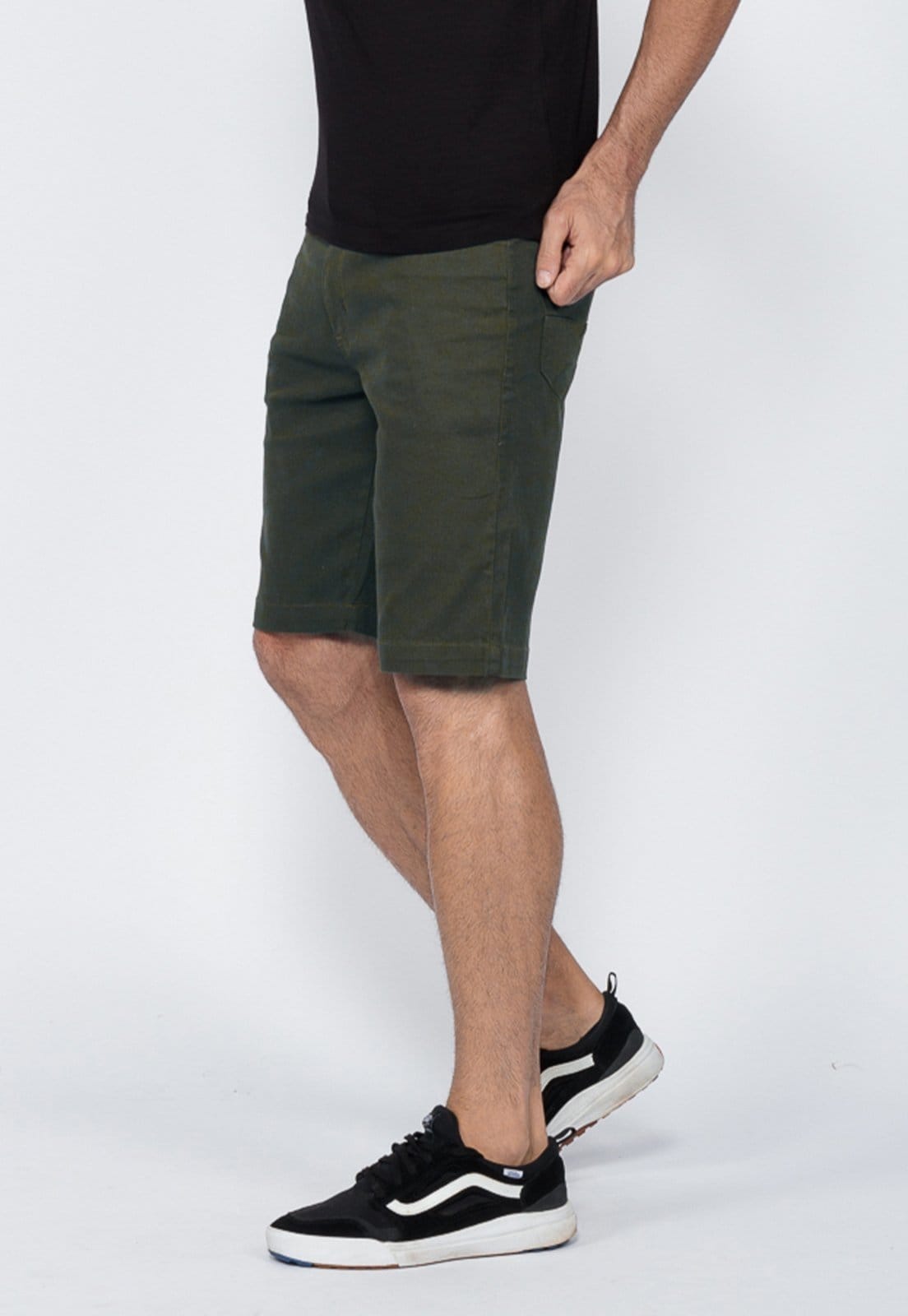 Vista 2 Bermuda Sarja Macaw Reta Passeio Mango 7828 Macaw verde/verde militar/verde oliva