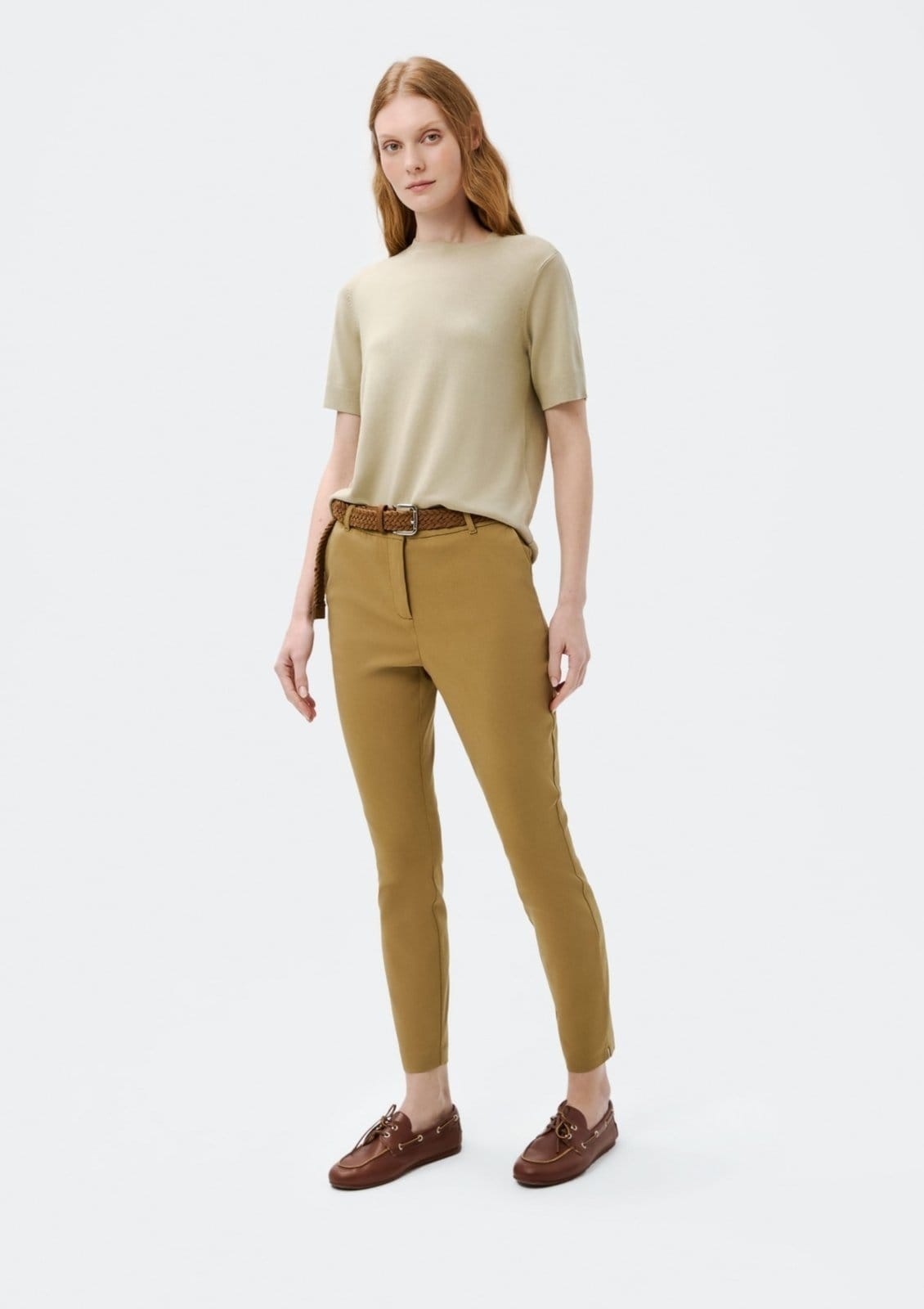 Calça Básica Feminina Cintura Média Alfaiataria