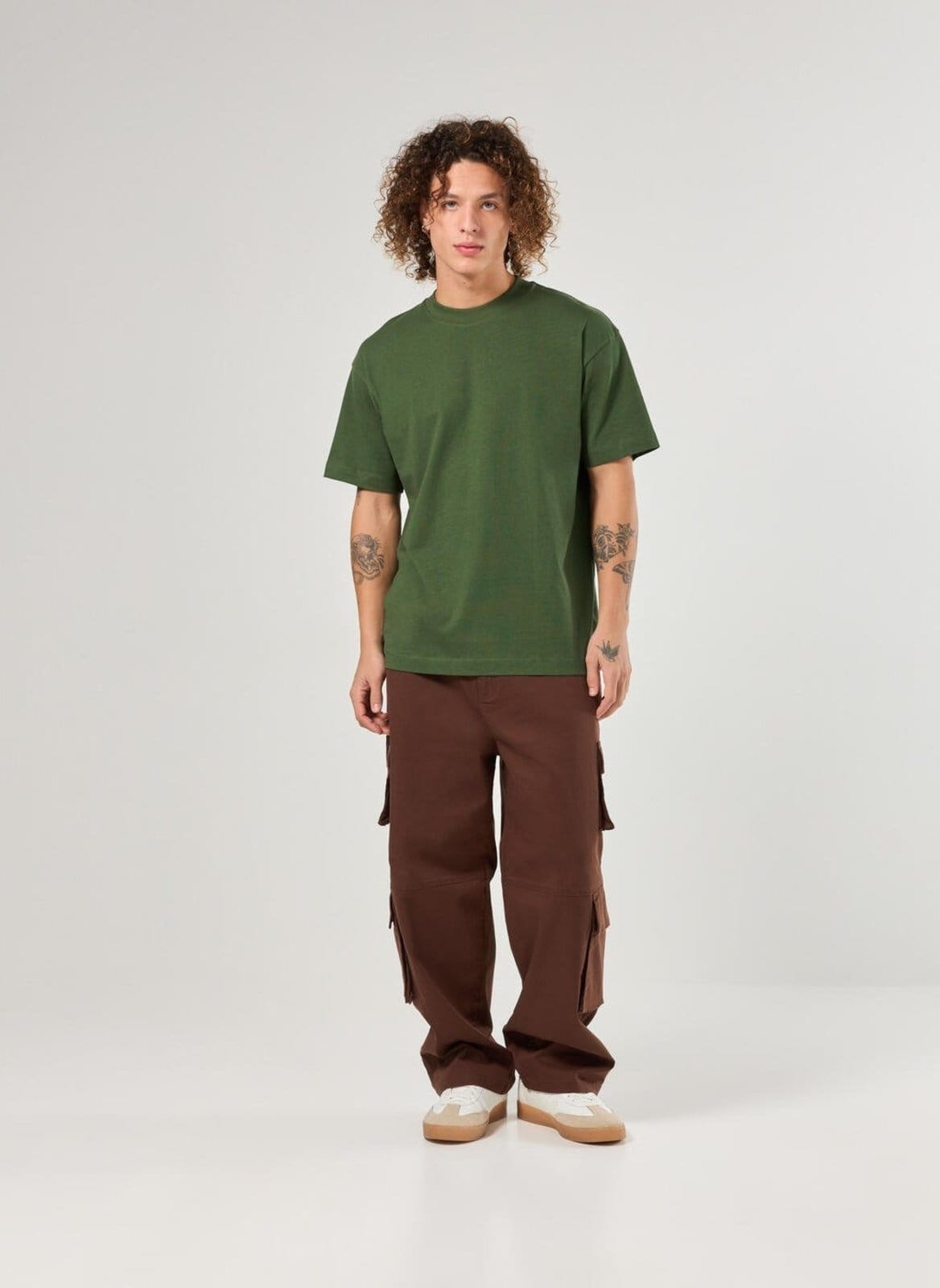 Calça Sarja Baggy Cargo