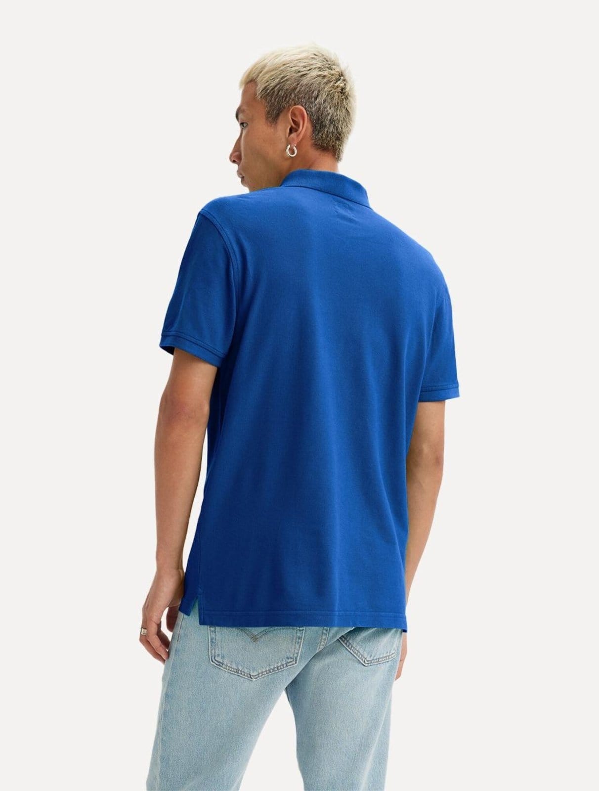 Vista 2 Polo Levis Masculina Housemark Cobalto Levis azul
