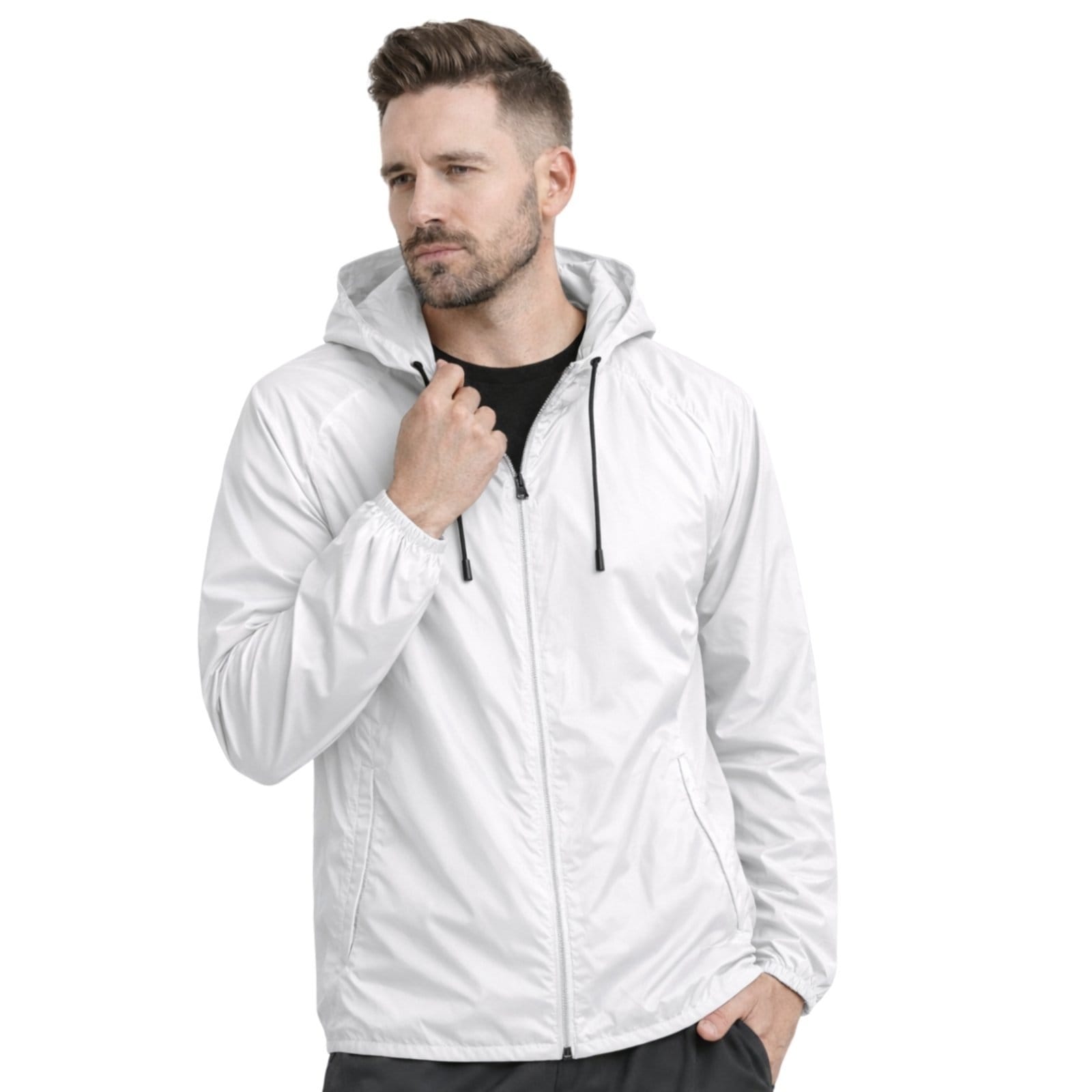 Jaqueta Corta Vento Relaxado Lisa