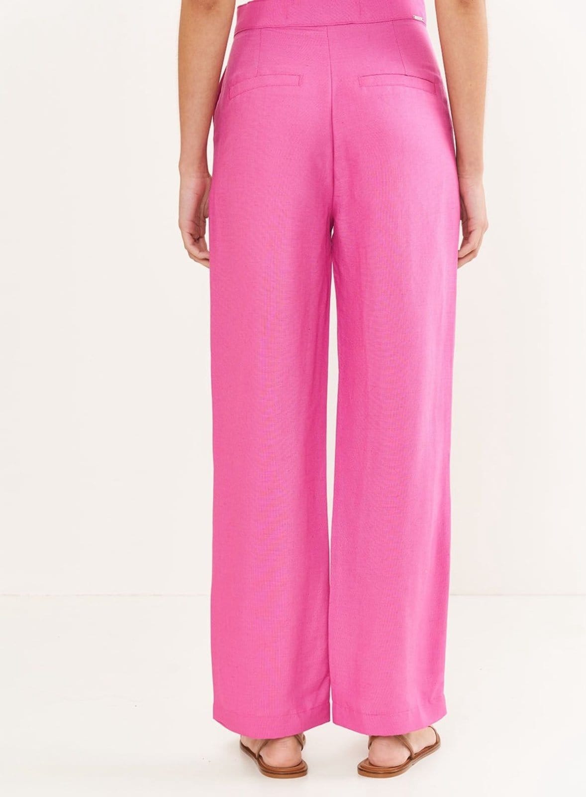 Vista 2 Calça Linho Mon Amour Colcci rosa