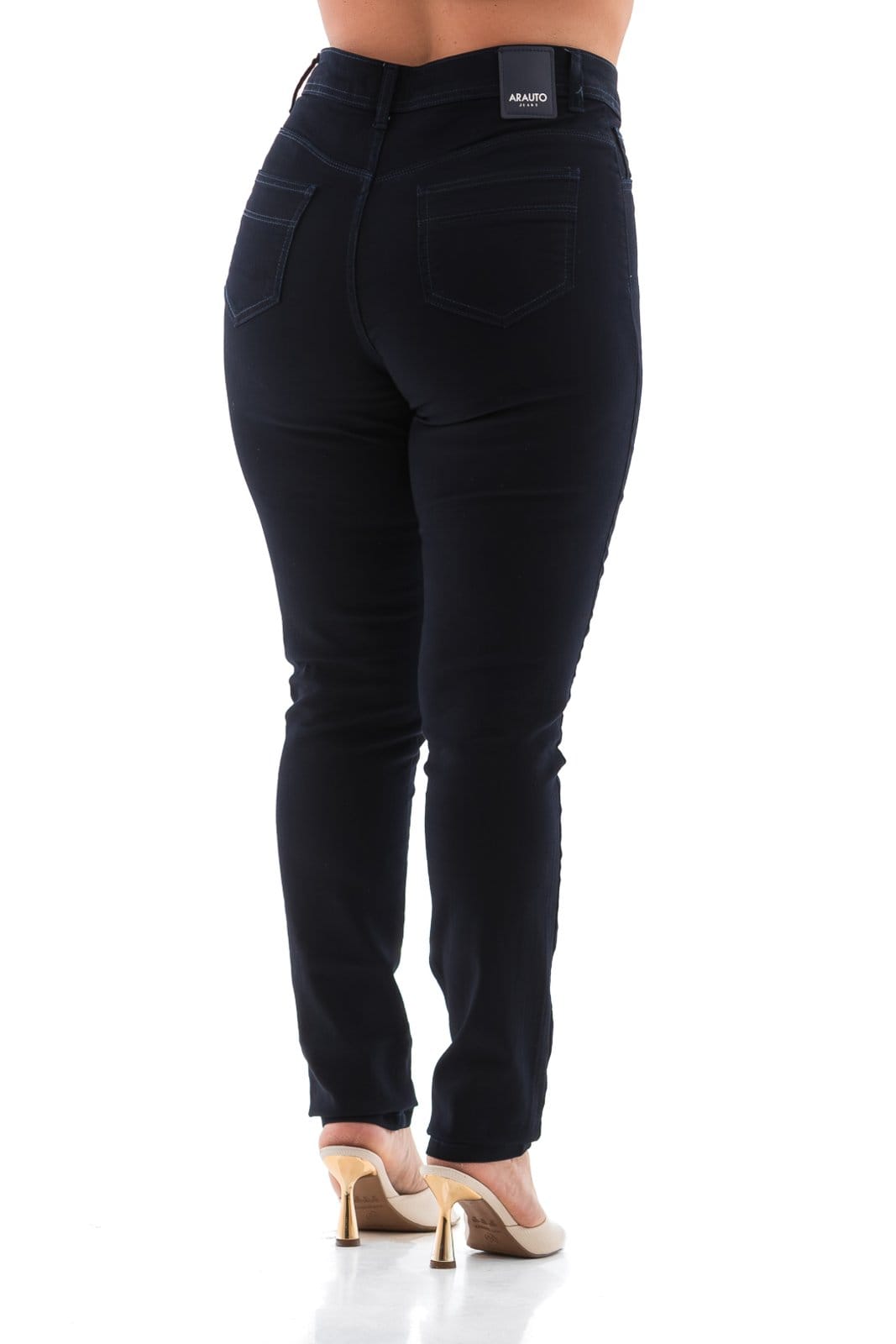 Vista 2 Calça Jeans Feminina Arauto Hot Pants Blue Essence ARAUTO JEANS azul marinho blue