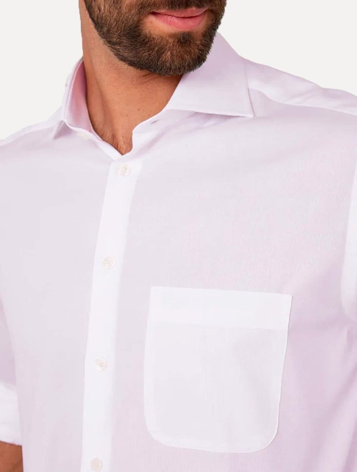 Vista 2 Camisa Dudalina Masculina Comfort Tricoline Lisa Claro Dudalina rosa