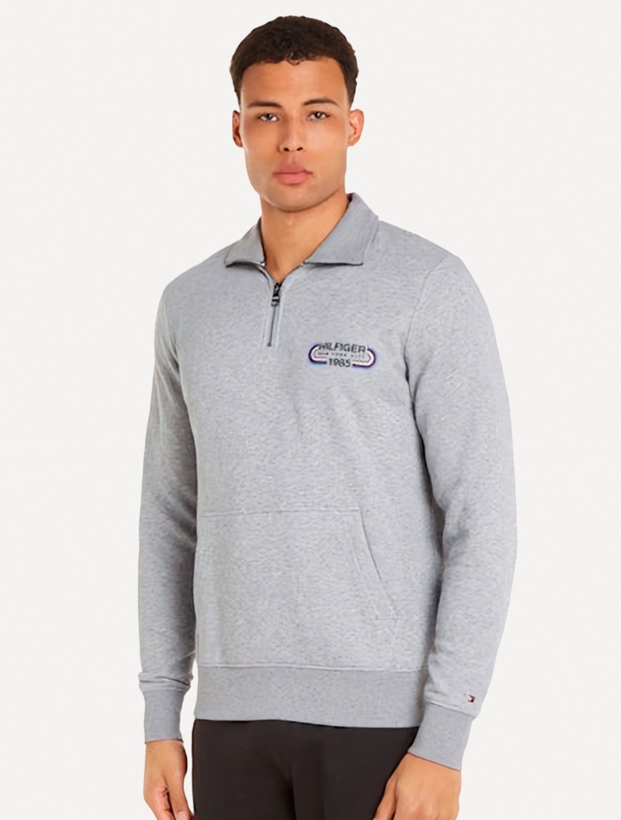 Moletom Tommy Hilfiger Masculino Track Graphic Half Zip Mescla