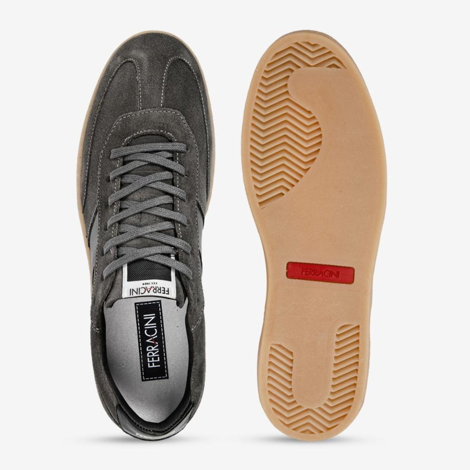 Vista 2 Tênis Casual Ibiza Ferracini Chumbo de Amarrar Confortável FERRACINI cinza