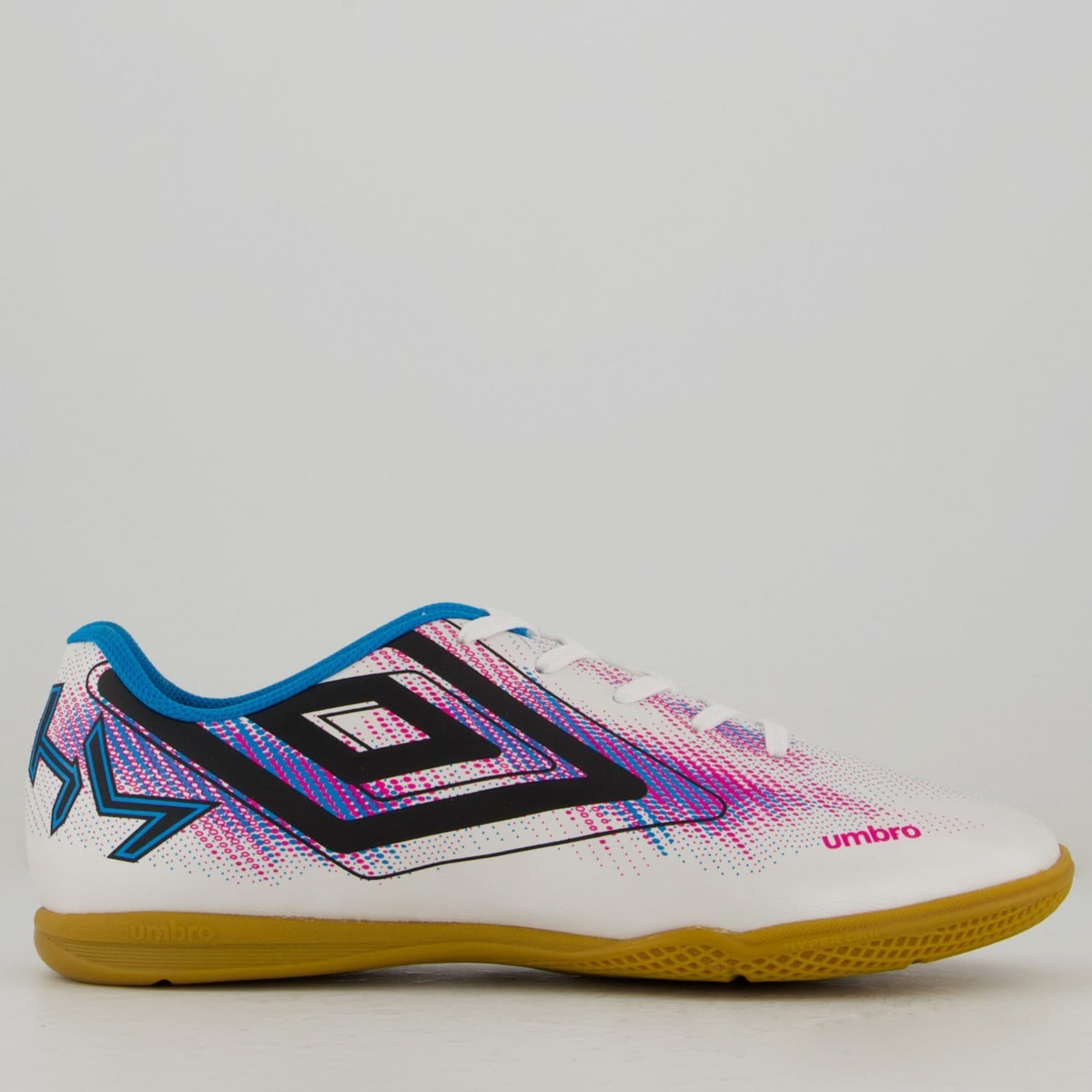 Chuteira Umbro Heatmap Futsal Branca e Azul
