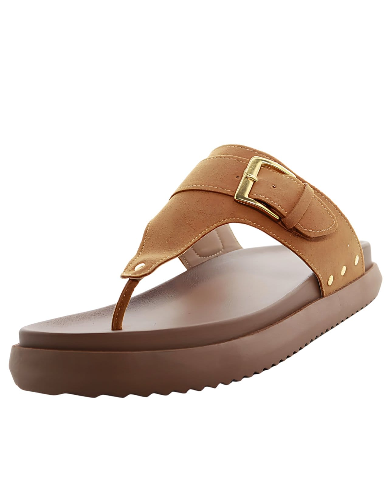 Papete Flat Feminina Flor da Pele Camurça Carvalho Design Moderno e Super Confortável 002