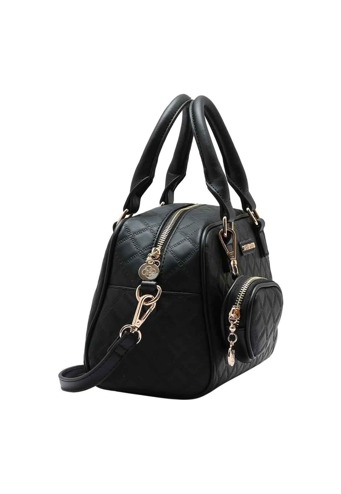 Vista 2 Bolsa Feminina Chenson Original Matelassê Cute Mão 3484980 Chenson preto