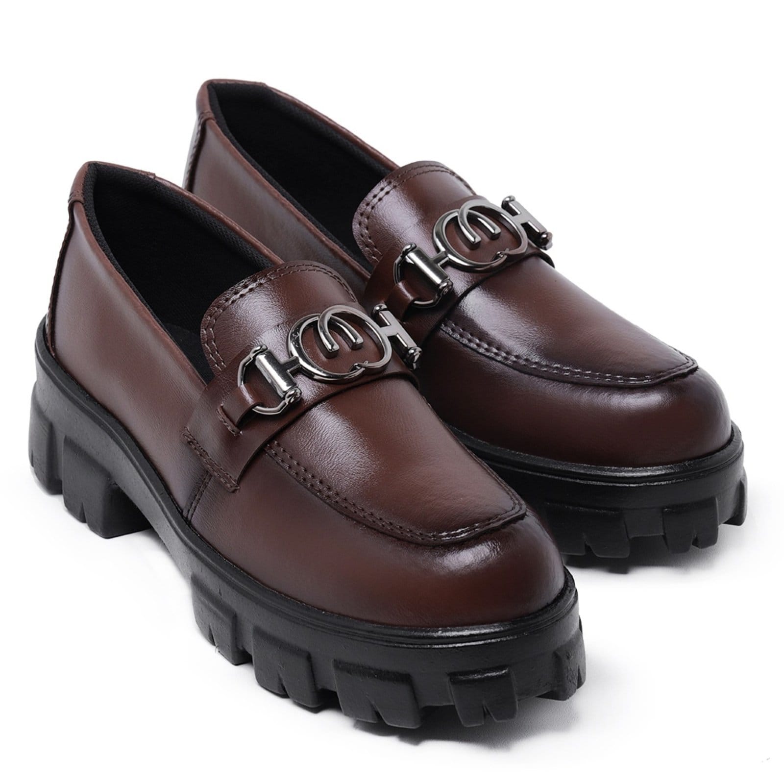 Mocassim Feminino Tratorado Café Bridão Estiloso