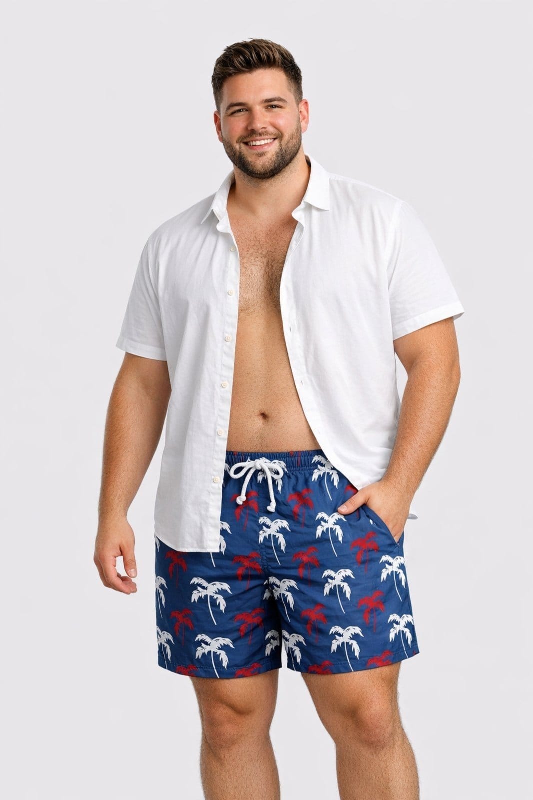 Bermuda Plus Size D Bell Outlet Fashion Estampa Palmeiras