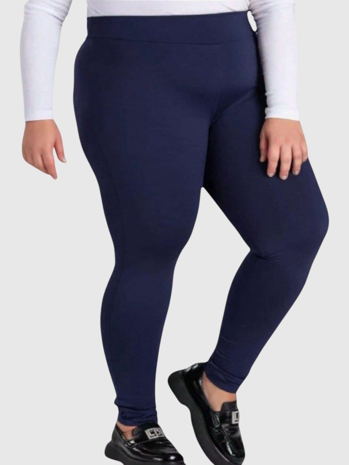 Calça Leggings D Bell Outlet Fashion Academia Fitness Plus Size Cós Alto